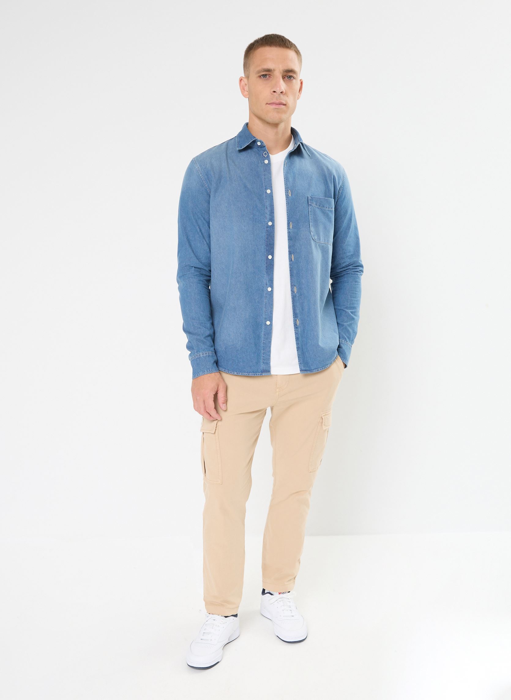 Hemden MY12453 herren blau IKKS Men Hemden MY12453 herren blau INDIGO