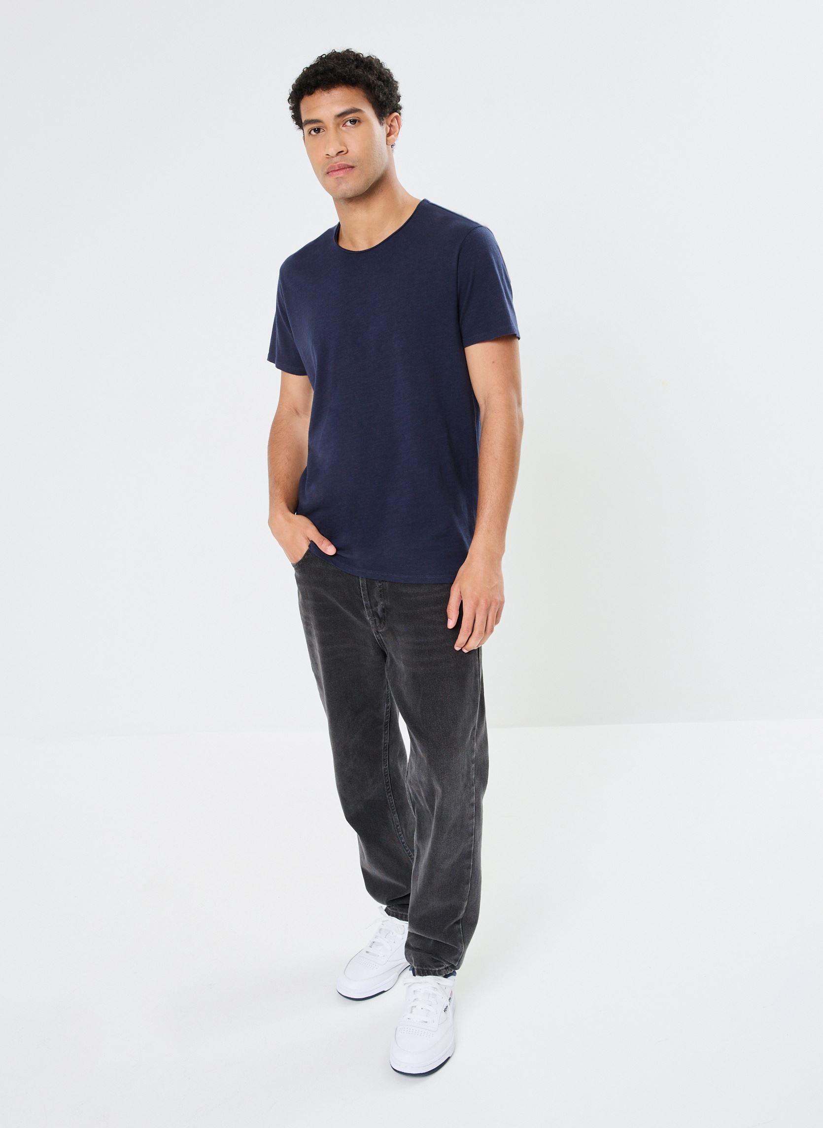 Tee-shirts manches courtes MZ10013 femme bleu IKKS Men Tee-shirts manches courtes MZ10013 femme bleu INDIGO