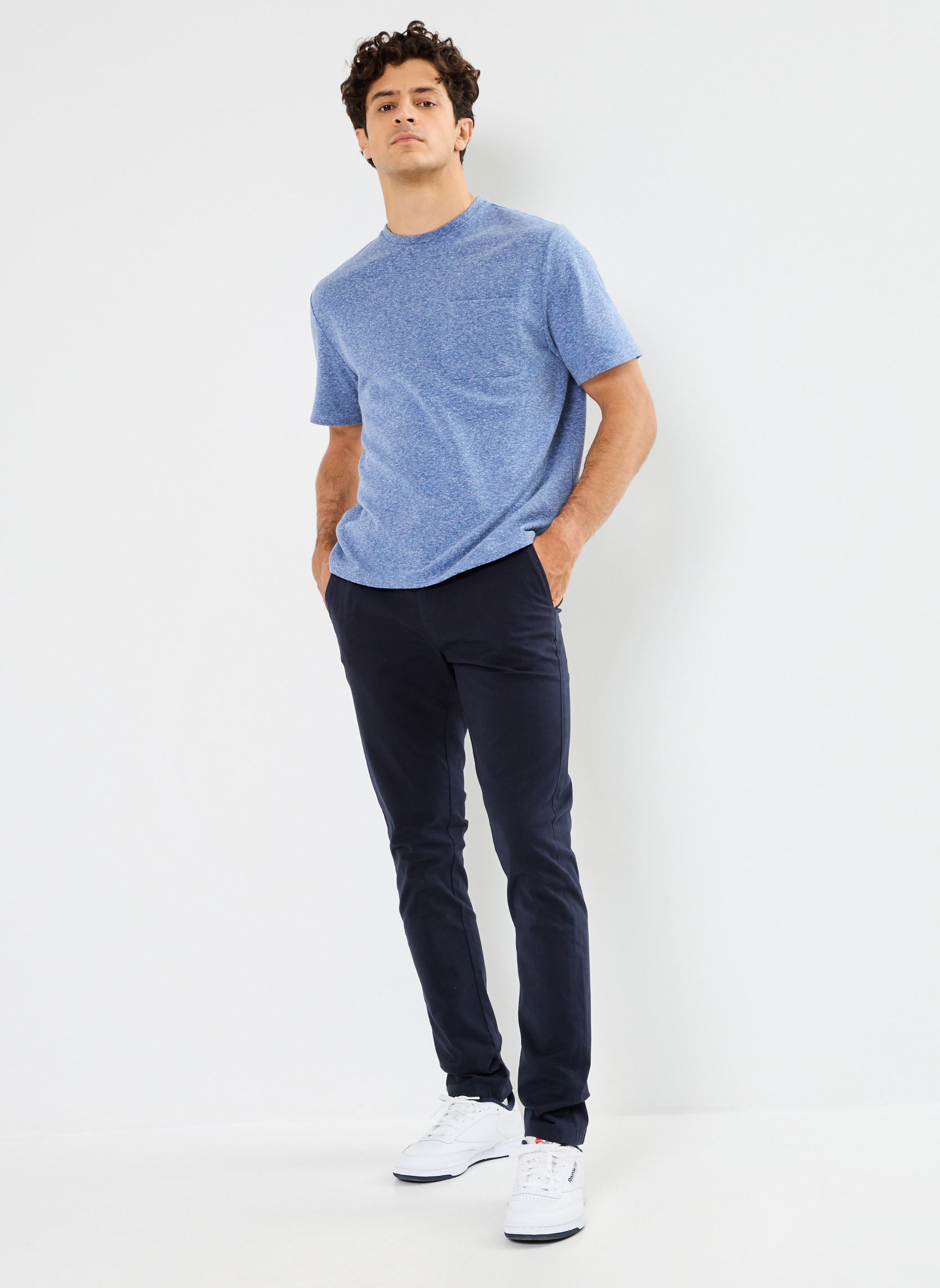 Tee-shirts manches courtes MZ10063 homme bleu IKKS Men Tee-shirts manches courtes MZ10063 homme bleu COBALT