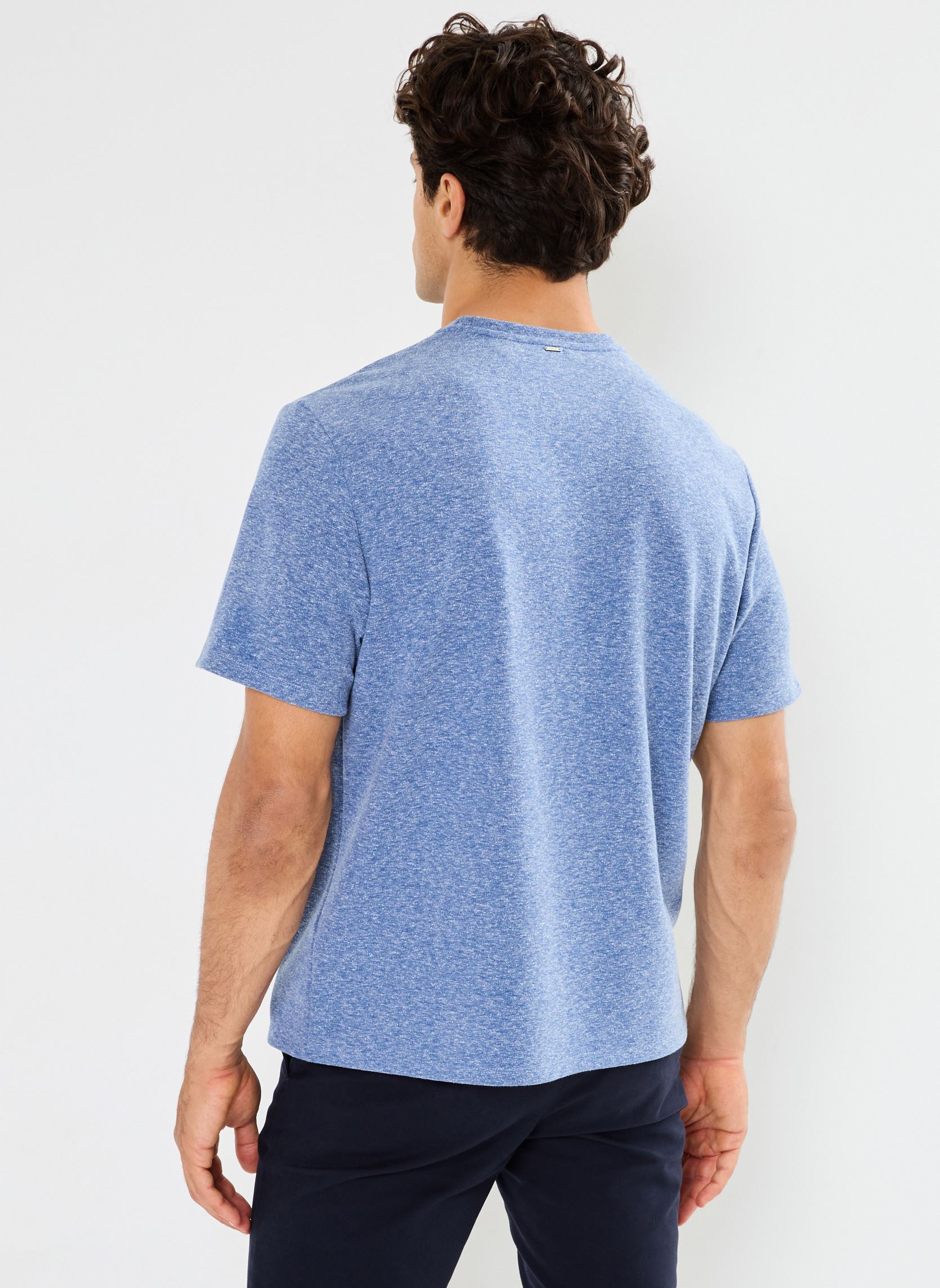 Tee-shirts manches courtes MZ10063 homme bleu IKKS Men Tee-shirts manches courtes MZ10063 homme bleu COBALT