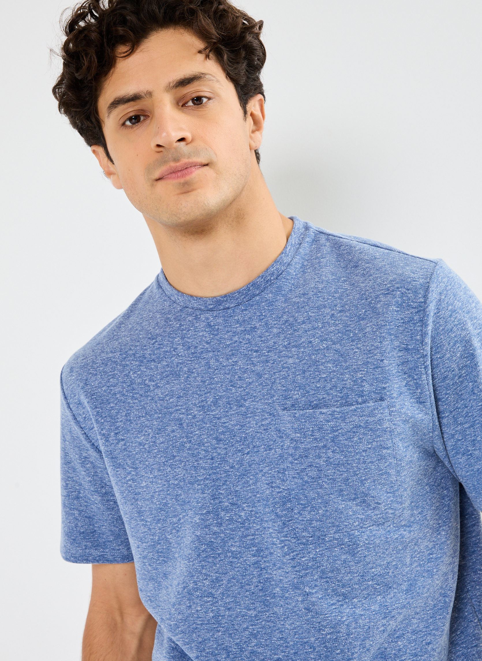 Tee-shirts manches courtes MZ10063 homme bleu IKKS Men Tee-shirts manches courtes MZ10063 homme bleu COBALT