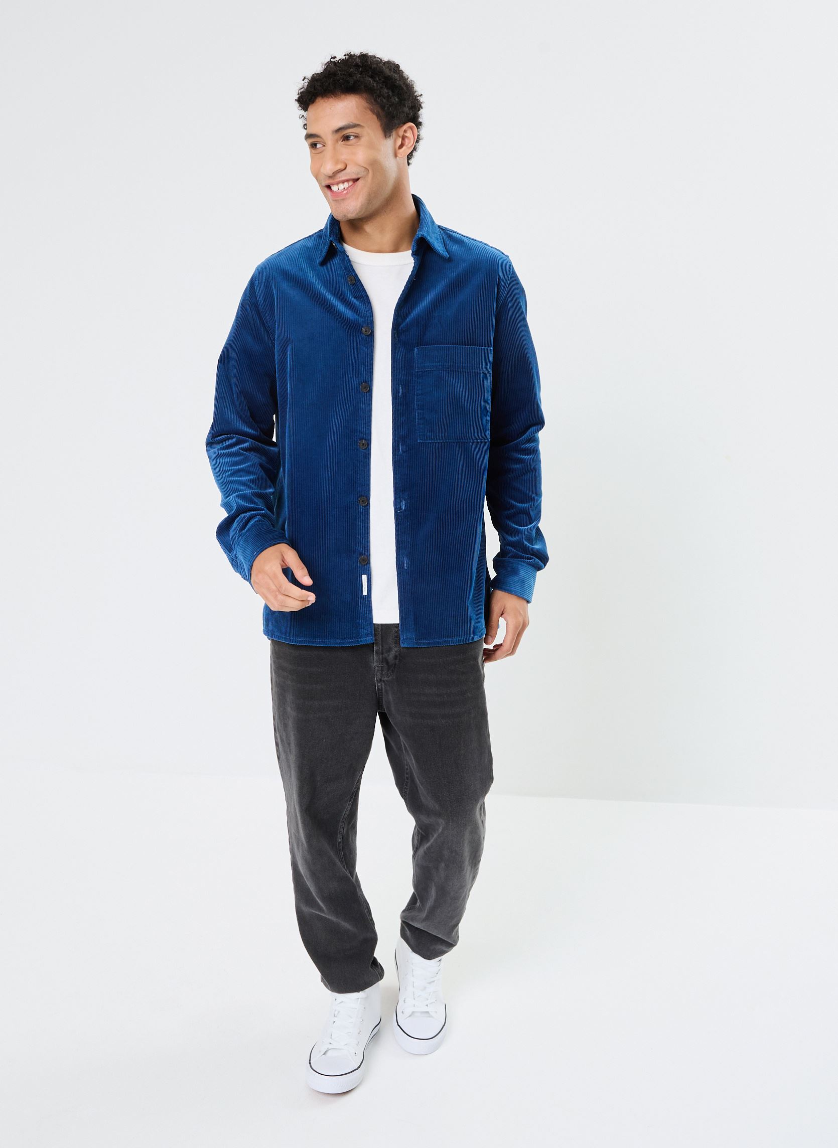 Hemden MZ12153 herren blau IKKS Men Hemden MZ12153 herren blau COBALT