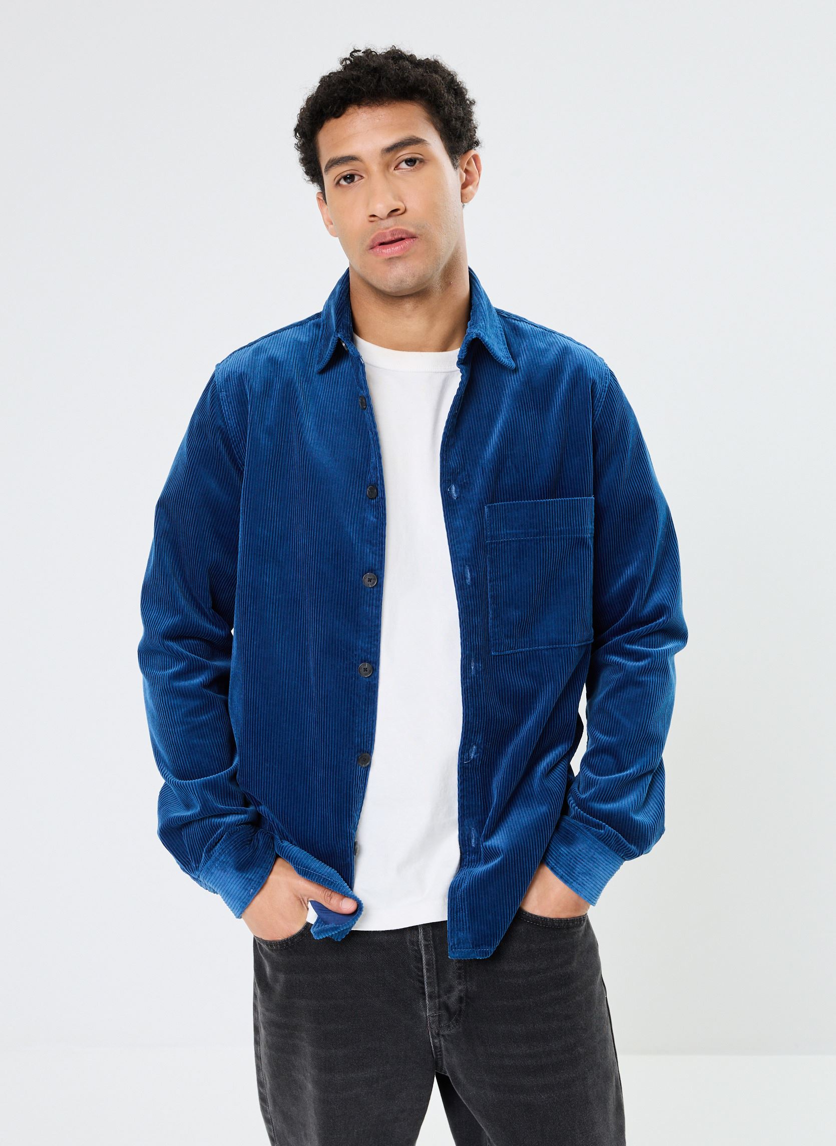 Hemden MZ12153 herren blau IKKS Men Hemden MZ12153 herren blau COBALT