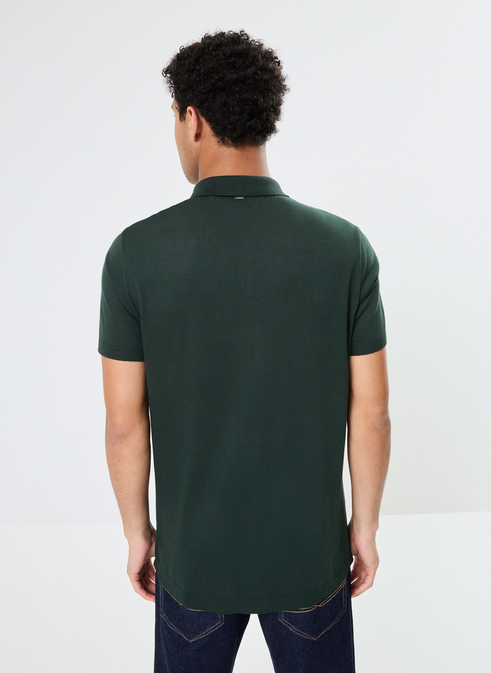 Kurzarm-Poloshirts MZ14063 herren grün IKKS Men Kurzarm-Poloshirts MZ14063 herren grün VERT BOUTEILLE