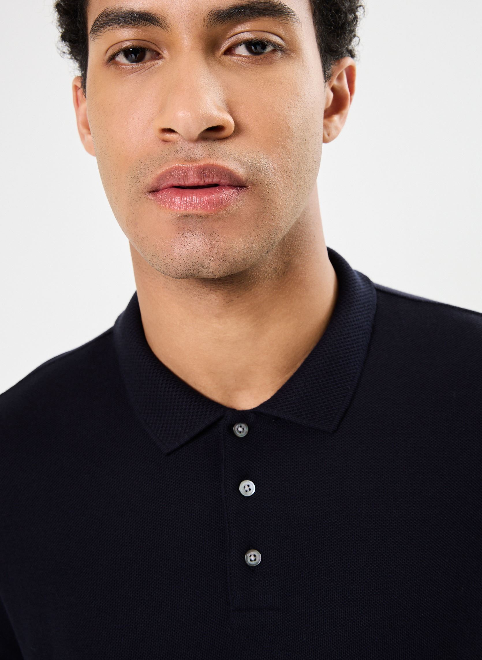 Polos manches courtes MZ14103 homme bleu IKKS Men Polos manches courtes MZ14103 homme bleu MARINE