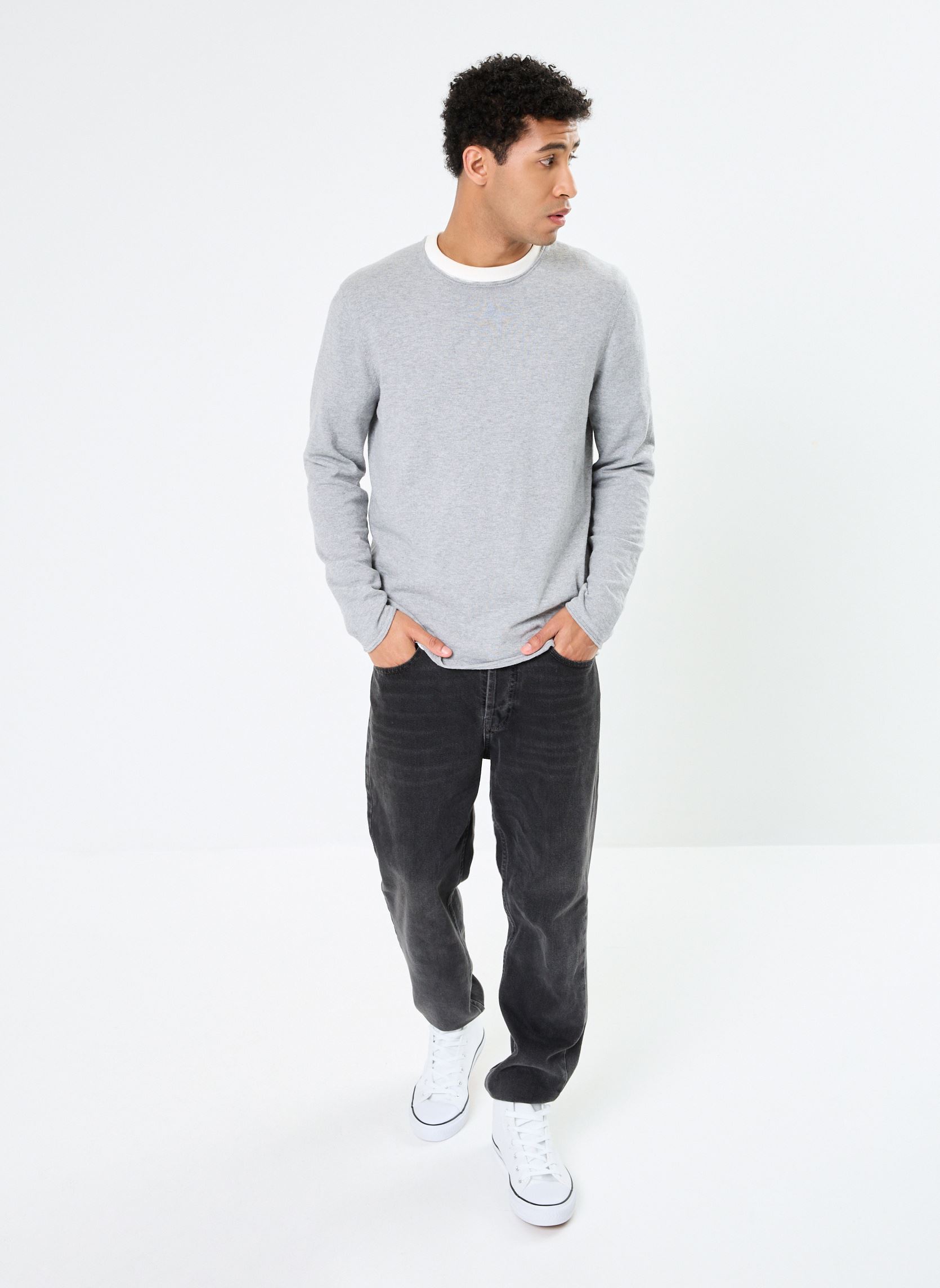 Pulls MZ18113 homme gris IKKS Men Pulls MZ18113 homme gris GRIS