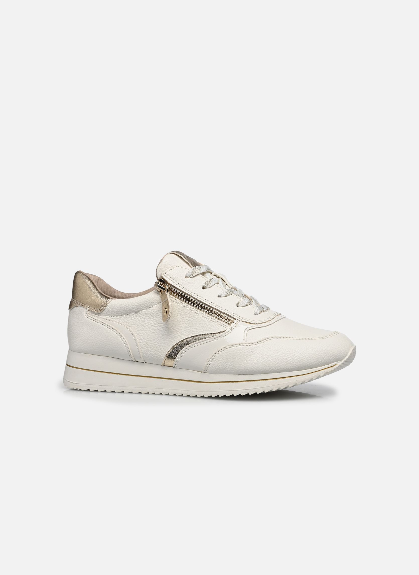 Niedrige Sneaker 23774-43 damen weiß Jana shoes Niedrige Sneaker 23774-43 damen weiß White/gold