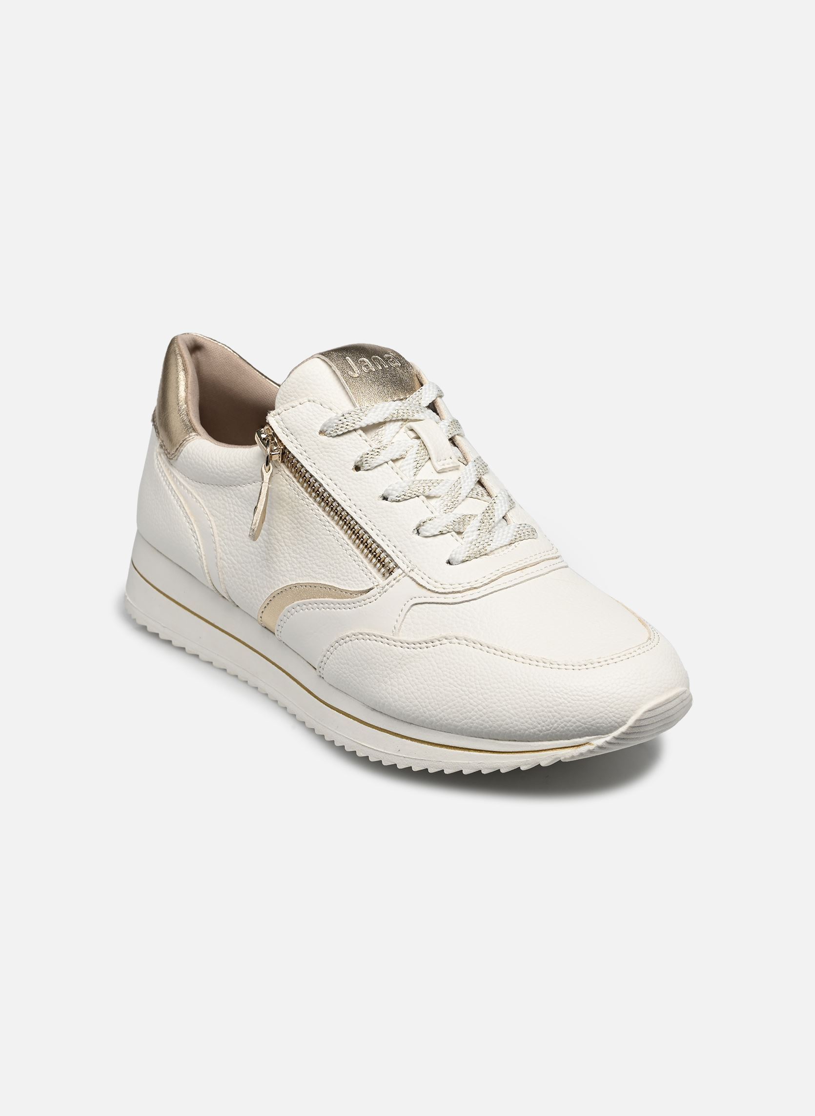 Niedrige Sneaker 23774-43 damen weiß Jana shoes Niedrige Sneaker 23774-43 damen weiß White/gold