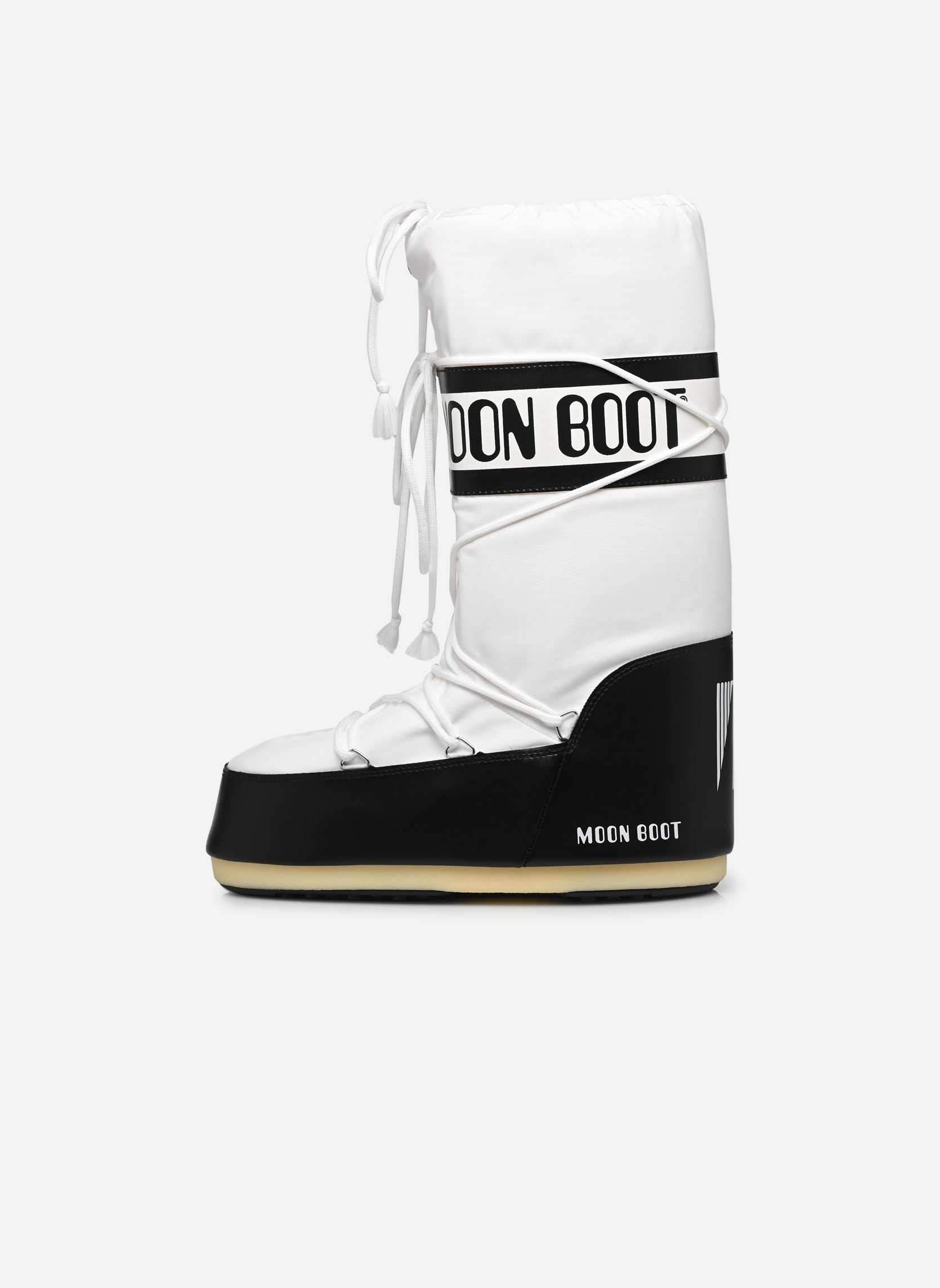 Schneestiefel MB ICON NYLON M herren weiß Moon Boot Schneestiefel MB ICON NYLON M herren weiß NA02 BLACK WHITE