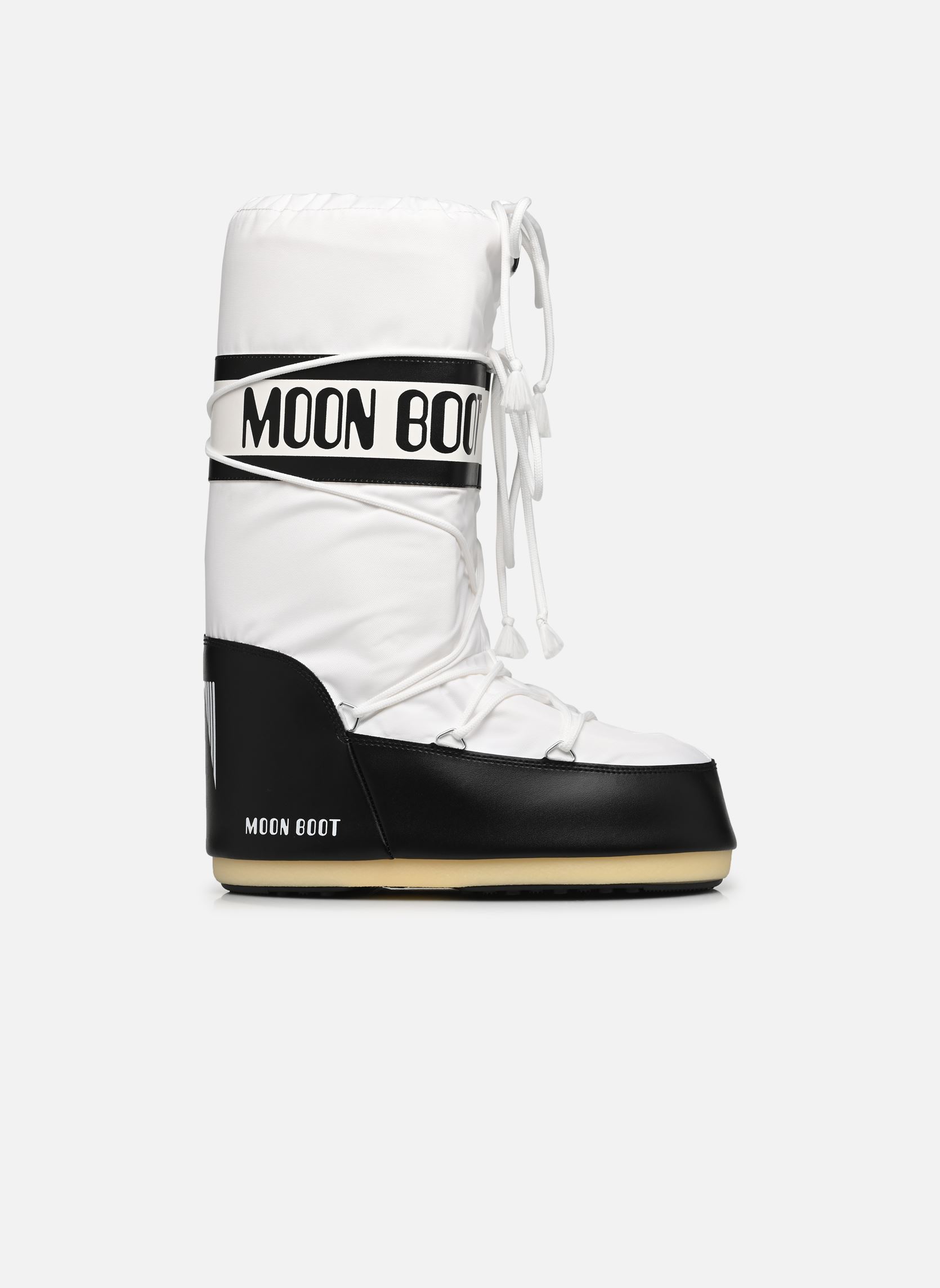 Schneestiefel MB ICON NYLON M herren weiß Moon Boot Schneestiefel MB ICON NYLON M herren weiß NA02 BLACK WHITE