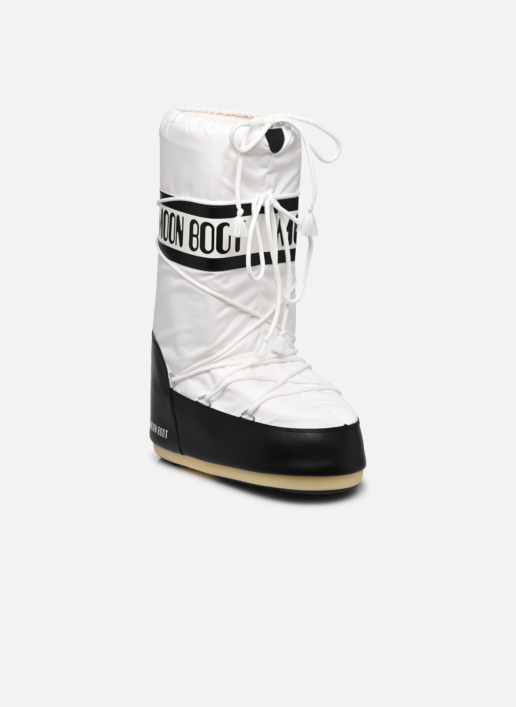 Schneestiefel MB ICON NYLON M herren weiß Moon Boot Schneestiefel MB ICON NYLON M herren weiß NA02 BLACK WHITE