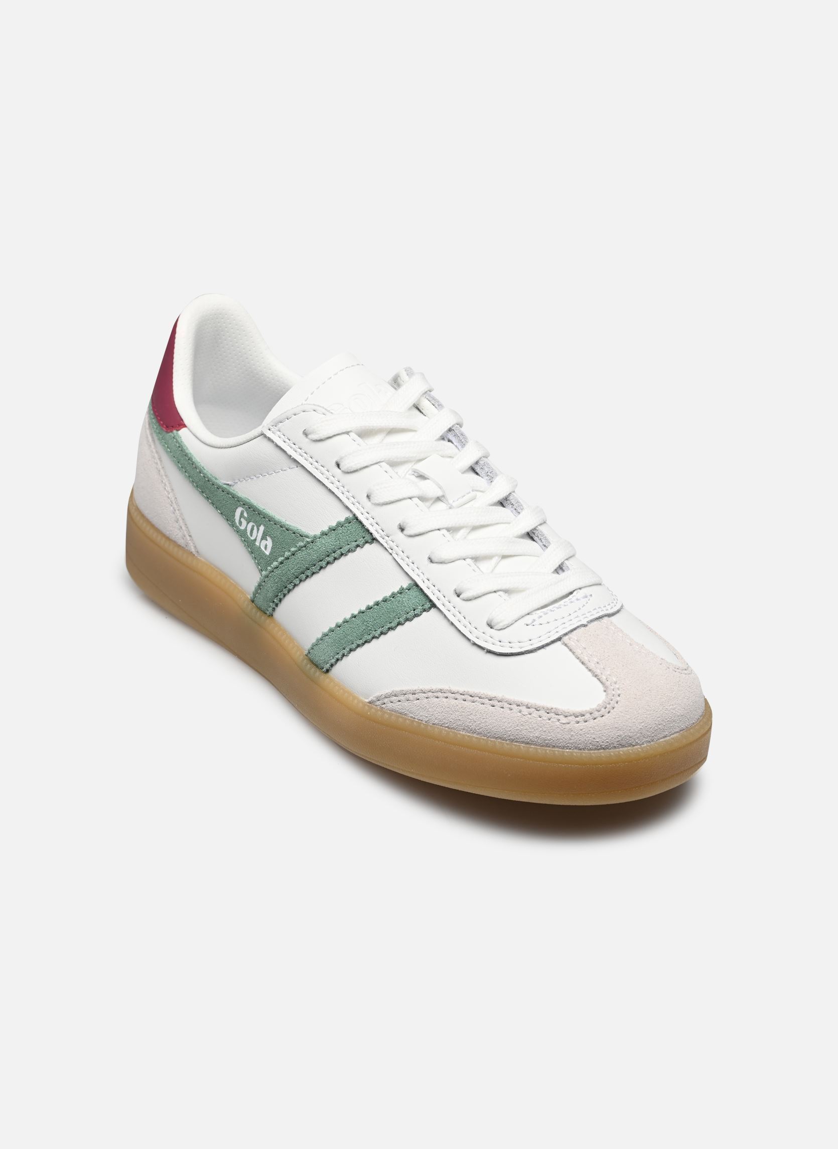 Sneakers Viper Leather W dames wit Gola Sneakers Viper Leather W dames wit WHITE/GREEN MIST/CERISE/GUM