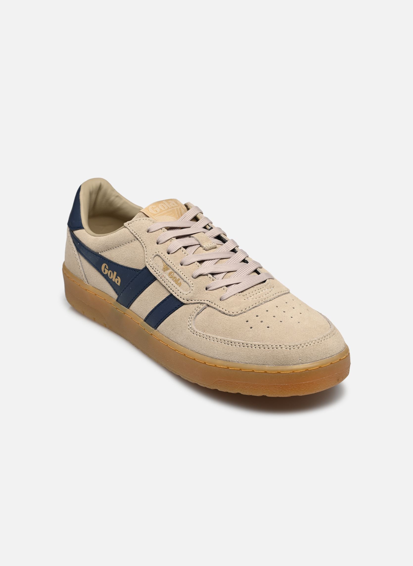 Sneaker Hawk Suede '86 M herren beige Gola Sneaker Hawk Suede '86 M herren beige BONE/NAVY/GUM