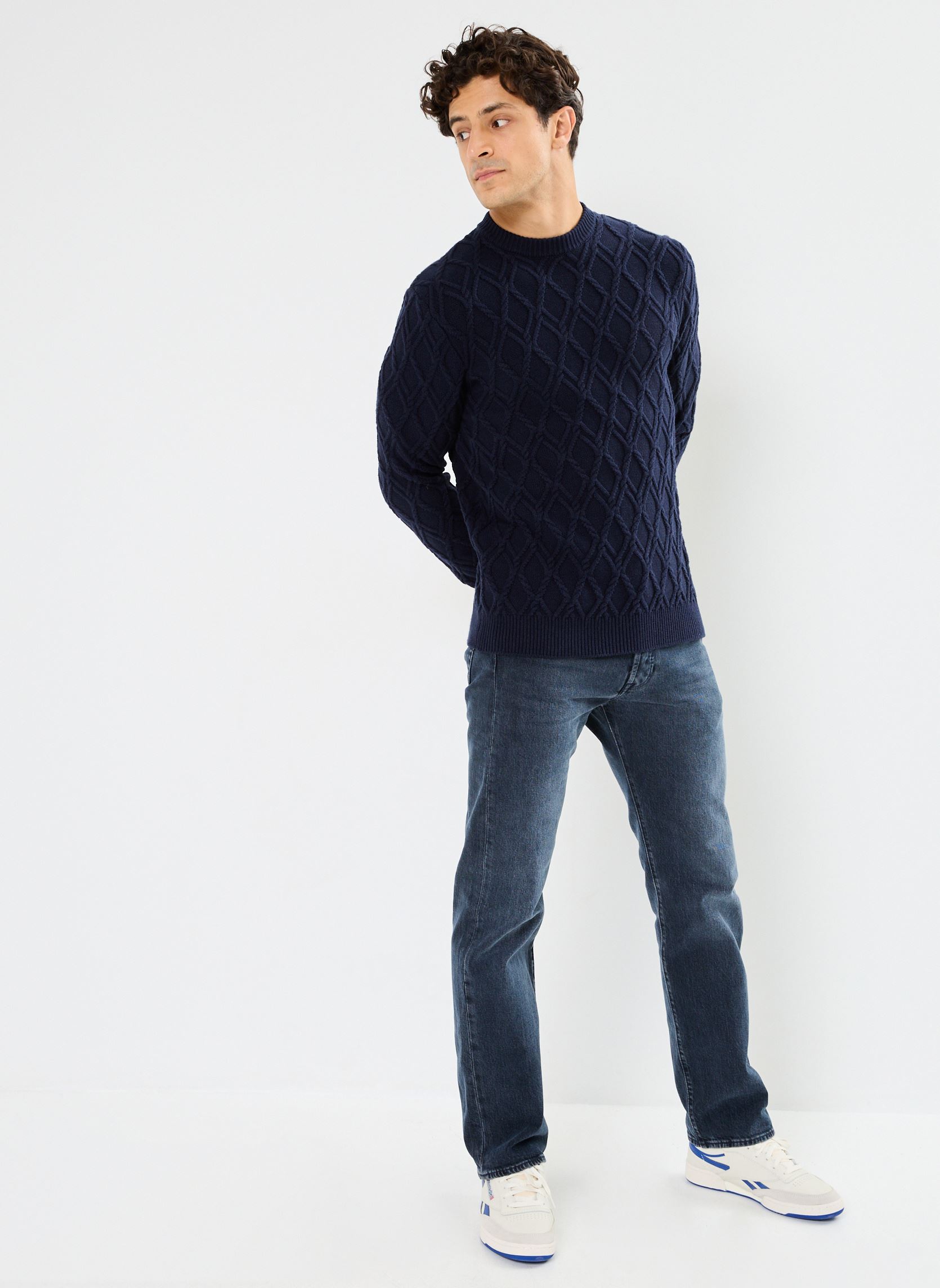 Pulls MON-PULL-TORSADE homme bleu Marvin&Co Pulls MON-PULL-TORSADE homme bleu PEACOAT