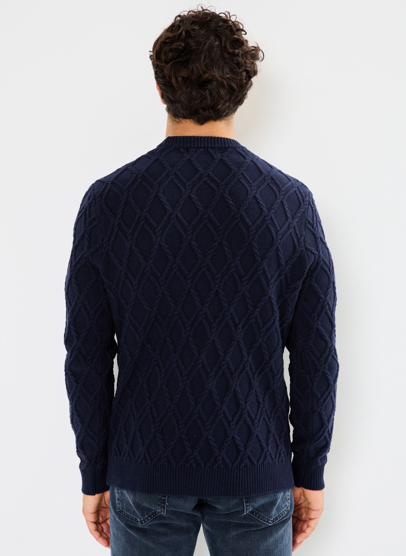 Pulls MON-PULL-TORSADE homme bleu Marvin&Co Pulls MON-PULL-TORSADE homme bleu PEACOAT