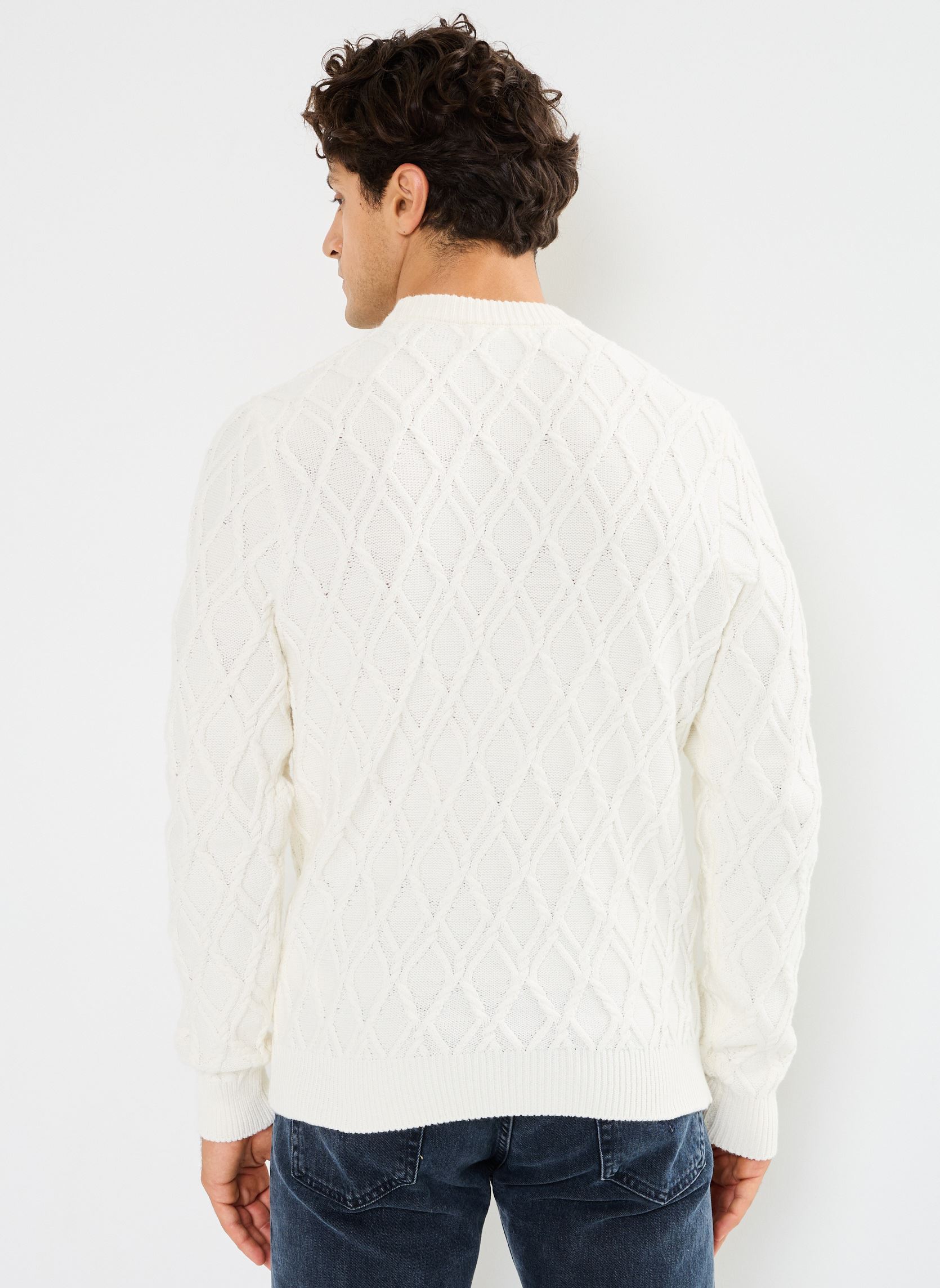 Pulls MON-PULL-TORSADE homme blanc Marvin&Co Pulls MON-PULL-TORSADE homme blanc BRIGHT WHITE
