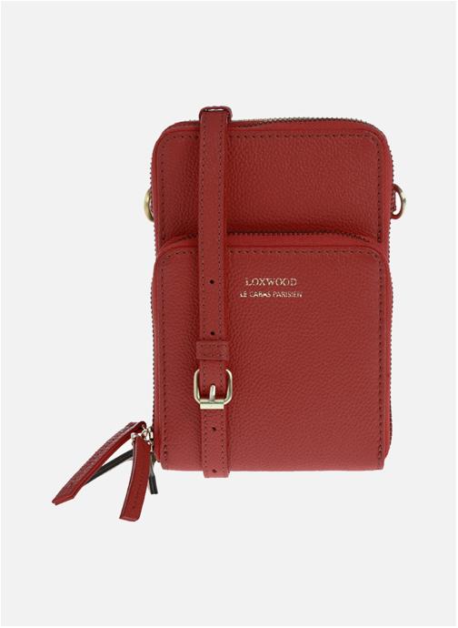 Loxwood Accessoires divers JILL - Pochette téléphone en cuir grainé - NOIR femme rouge
