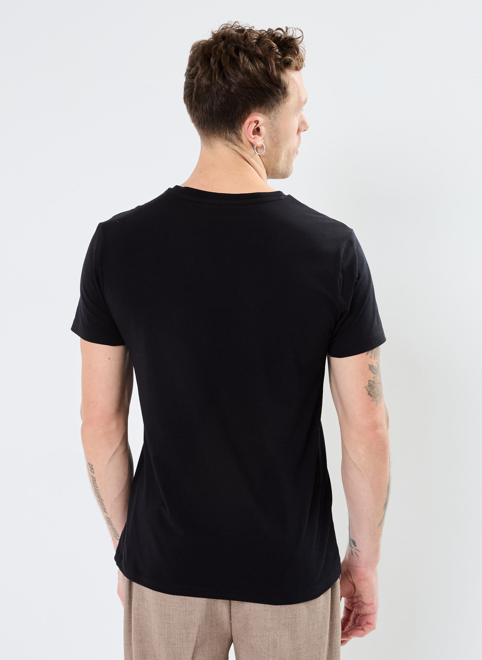 Tee-shirts manches courtes TEVE homme noir Marvin&Co Tee-shirts manches courtes TEVE homme noir Jet black