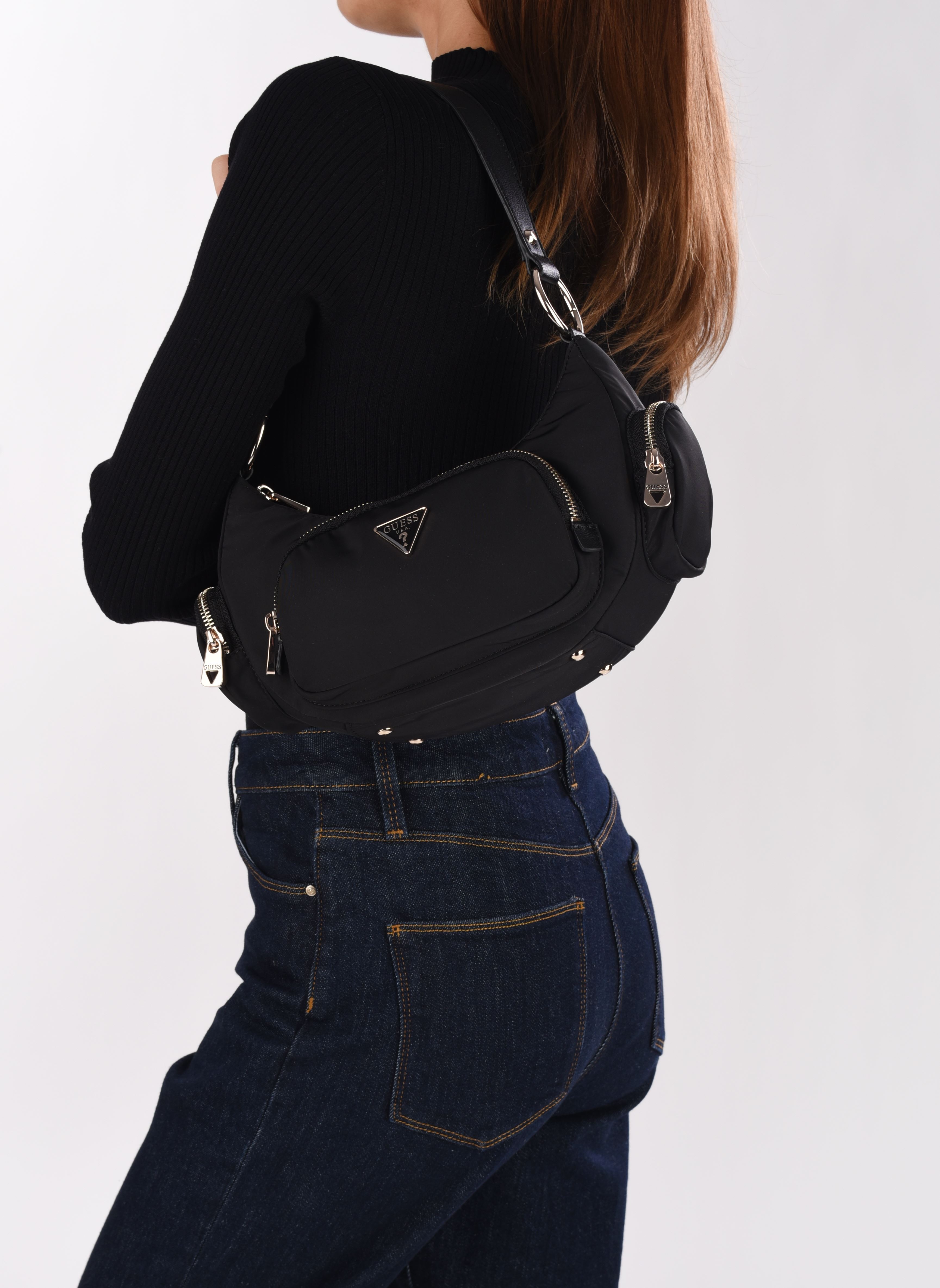 Sacs bandoulière Eco Gemma Shoulder Bag femme noir Guess Sacs bandoulière Eco Gemma Shoulder Bag femme noir BLACK