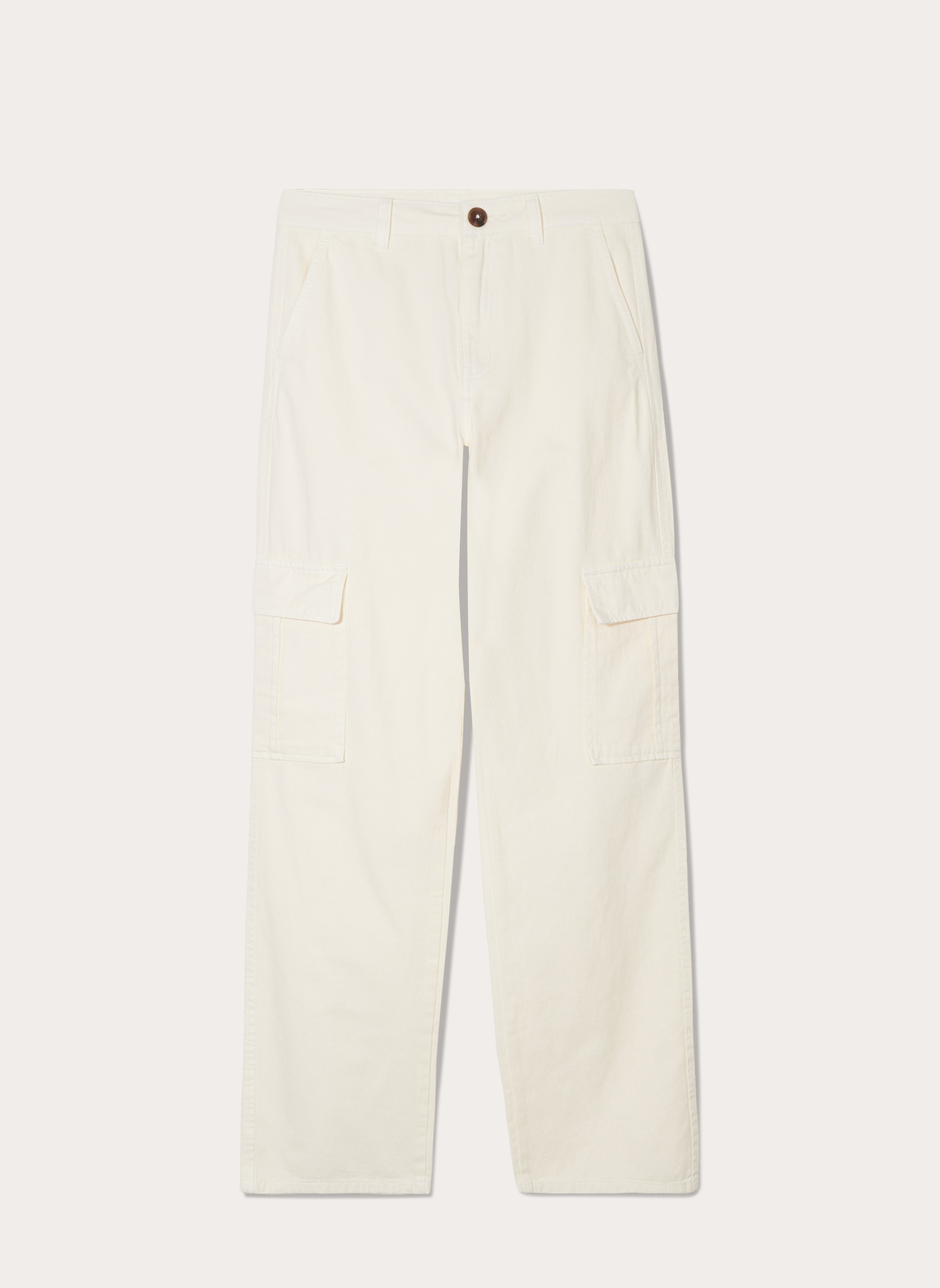 Pantalons droit CARGOEAZY femme blanc Cache Cache Pantalons droit CARGOEAZY femme blanc Blanc