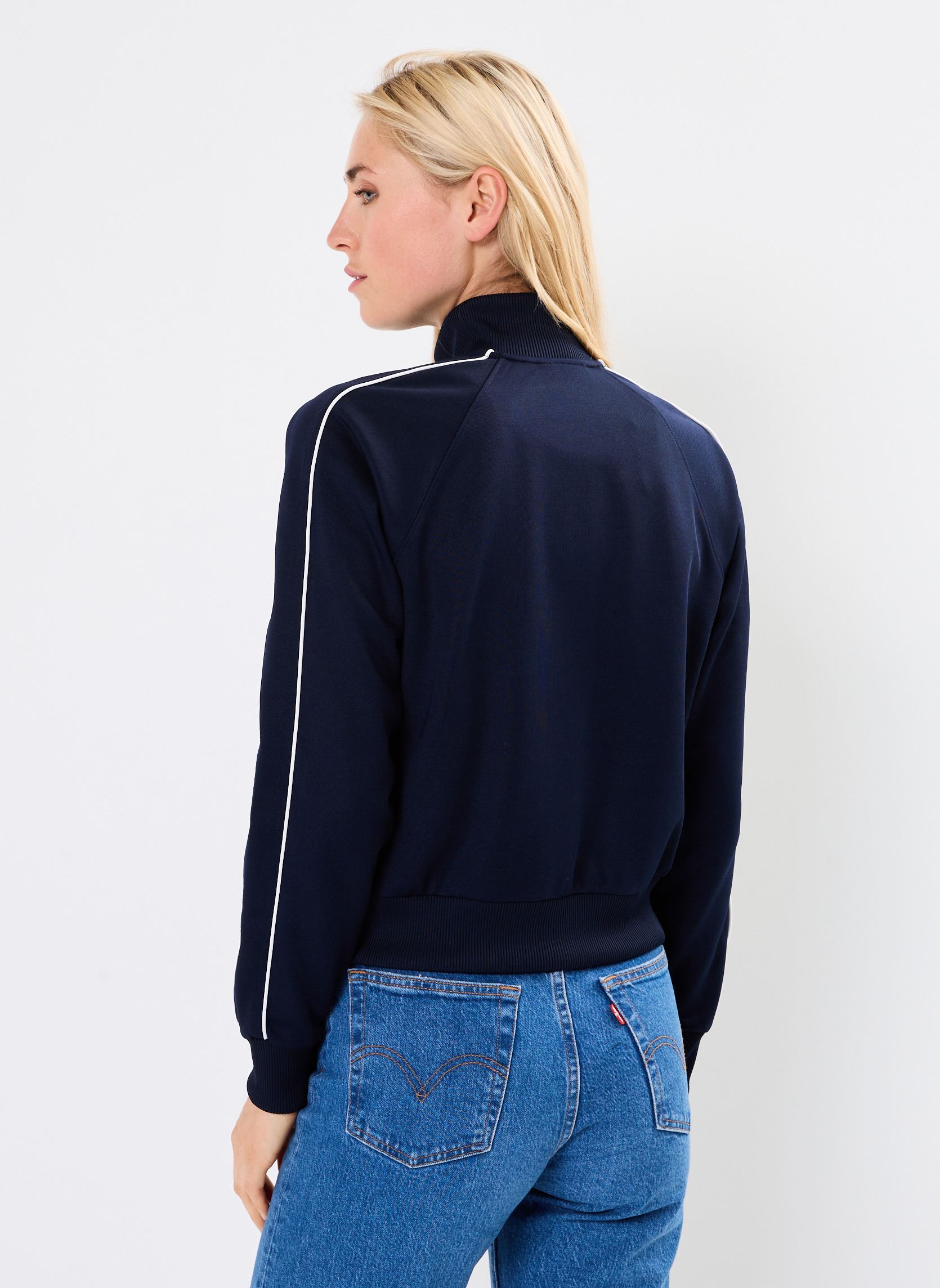 Vestes de survêtement Veste de survêtement zippée femme bleu Lacoste Vestes de survêtement Veste de survêtement zippée femme bleu MARINE/FARINE