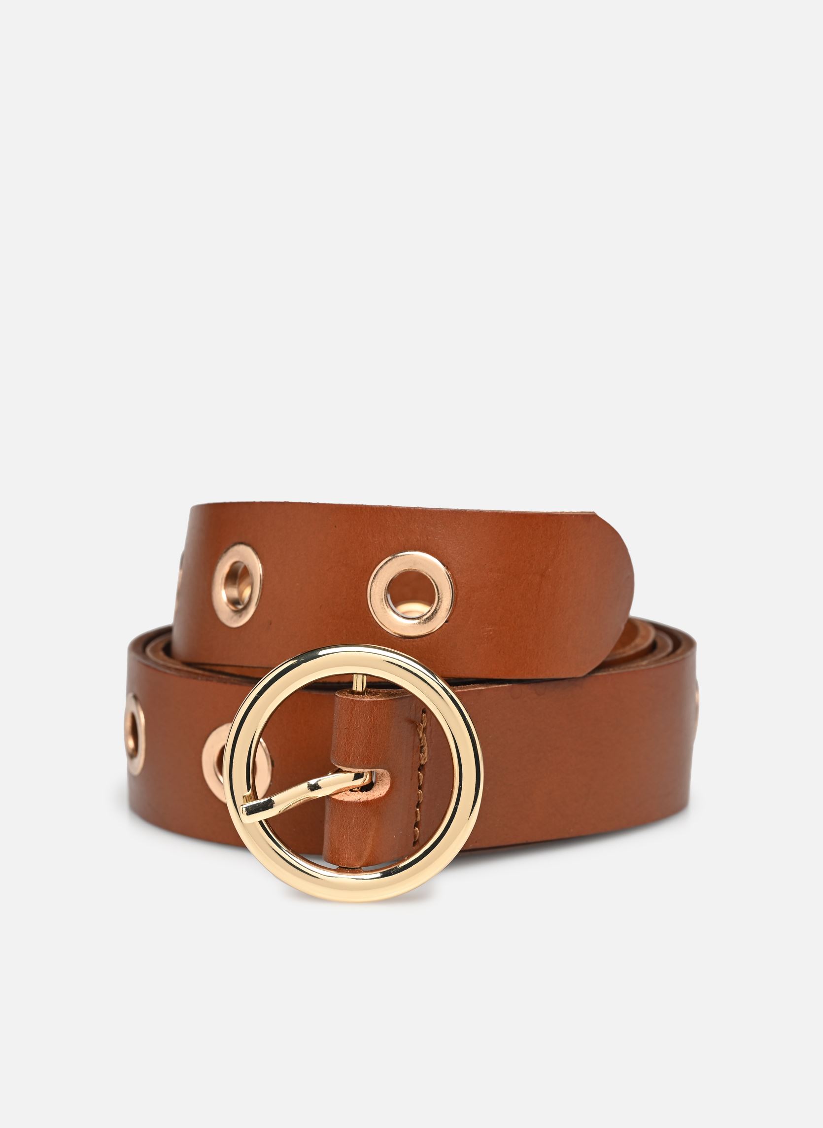 Cinture Nalla Eyelet Leather Jeans Belt Fc donna marrone Pieces Cinture Nalla Eyelet Leather Jeans Belt Fc donna marrone Whiskey Brown Gold