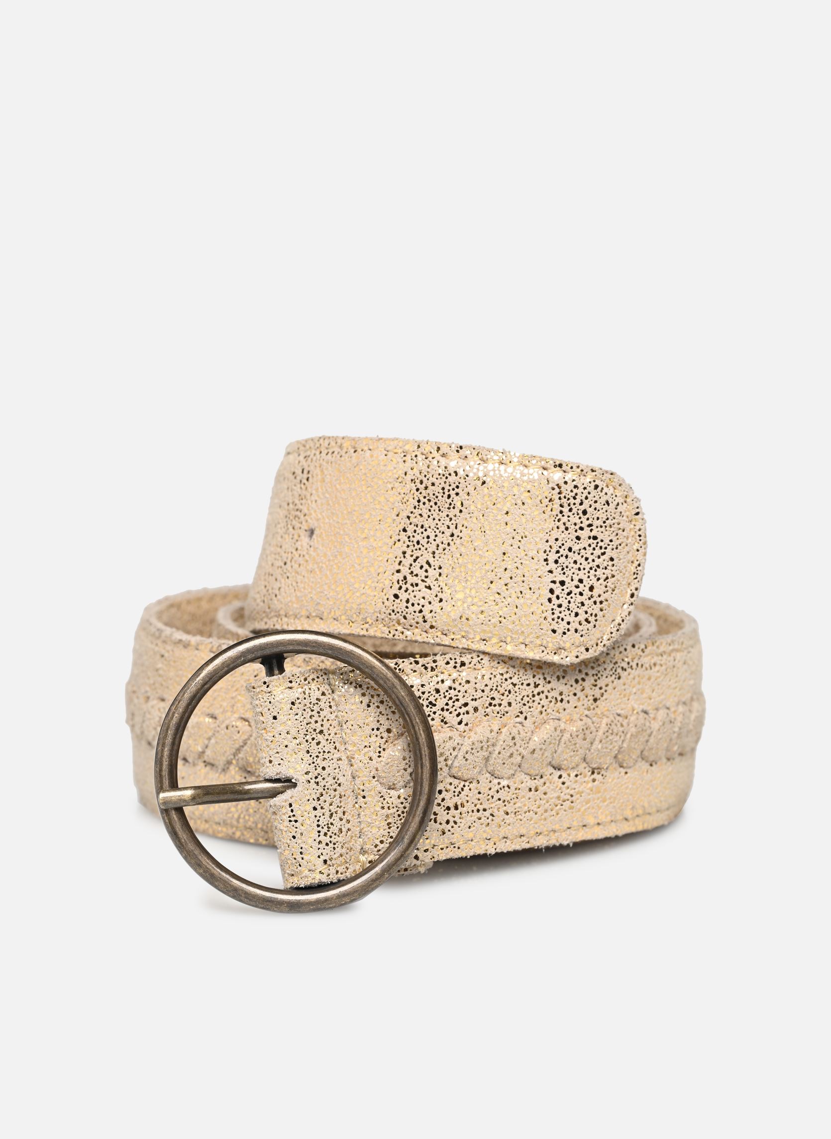 Riemen Sybil Wide Leather Jeans Belt Fc dames goud en brons Pieces Riemen Sybil Wide Leather Jeans Belt Fc dames goud en brons Gold Colour