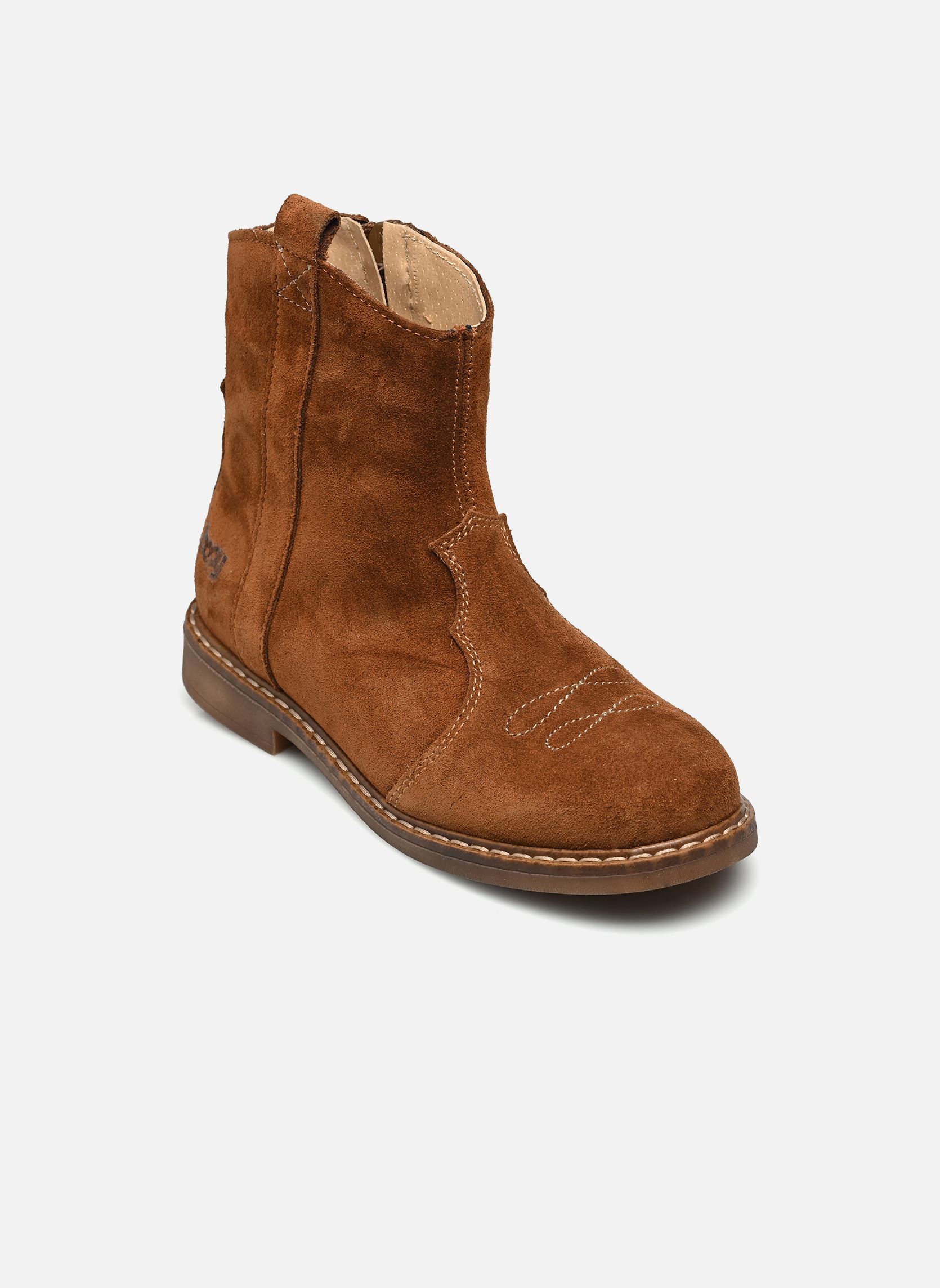 Stiefeletten / Ankle Boots Santiag mädchen braun Bopy Stiefeletten / Ankle Boots Santiag mädchen braun CARAMEL