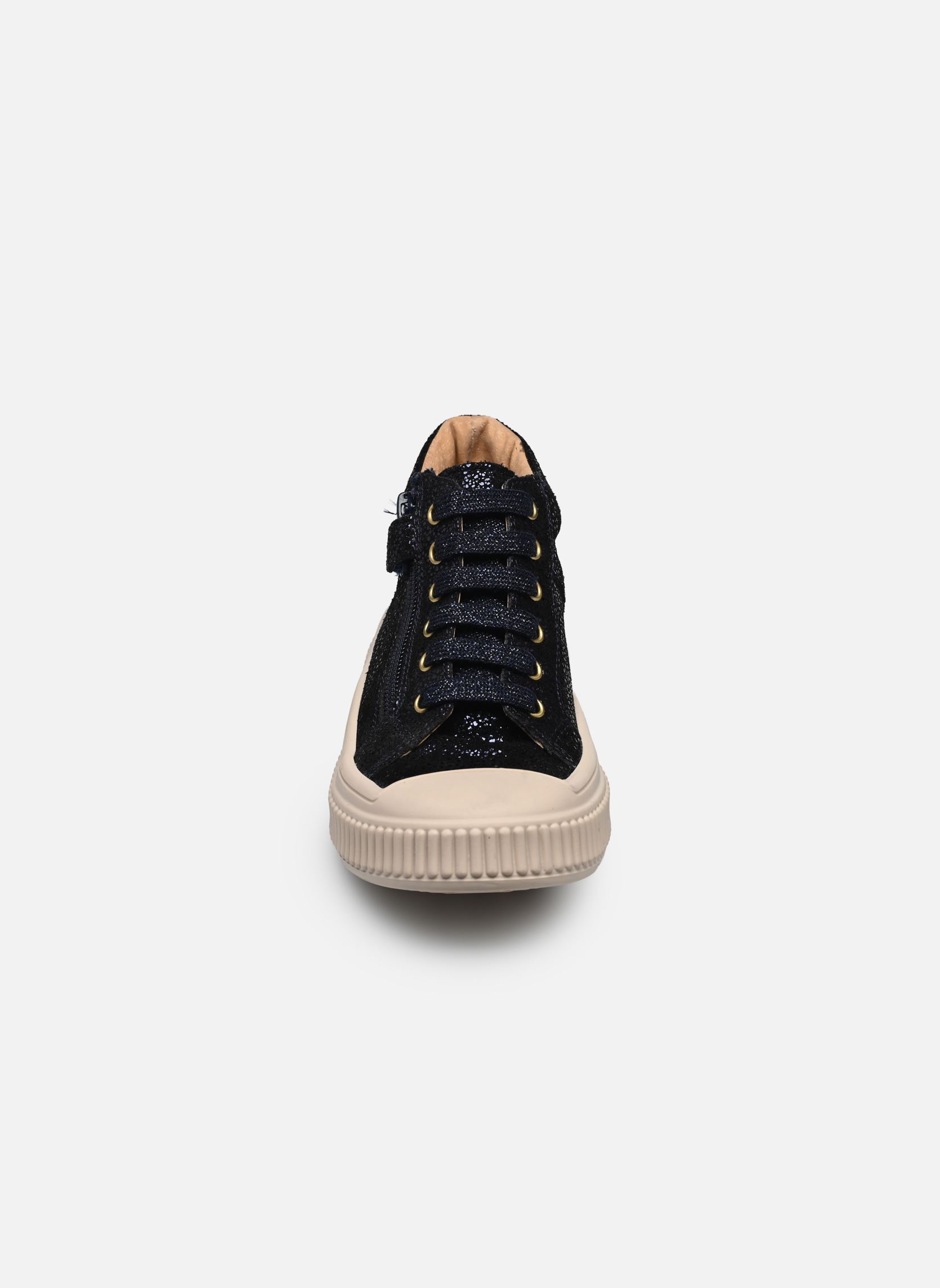 Baskets hautes Solex fille bleu Bopy Baskets hautes Solex fille bleu MARINE PAILLETE