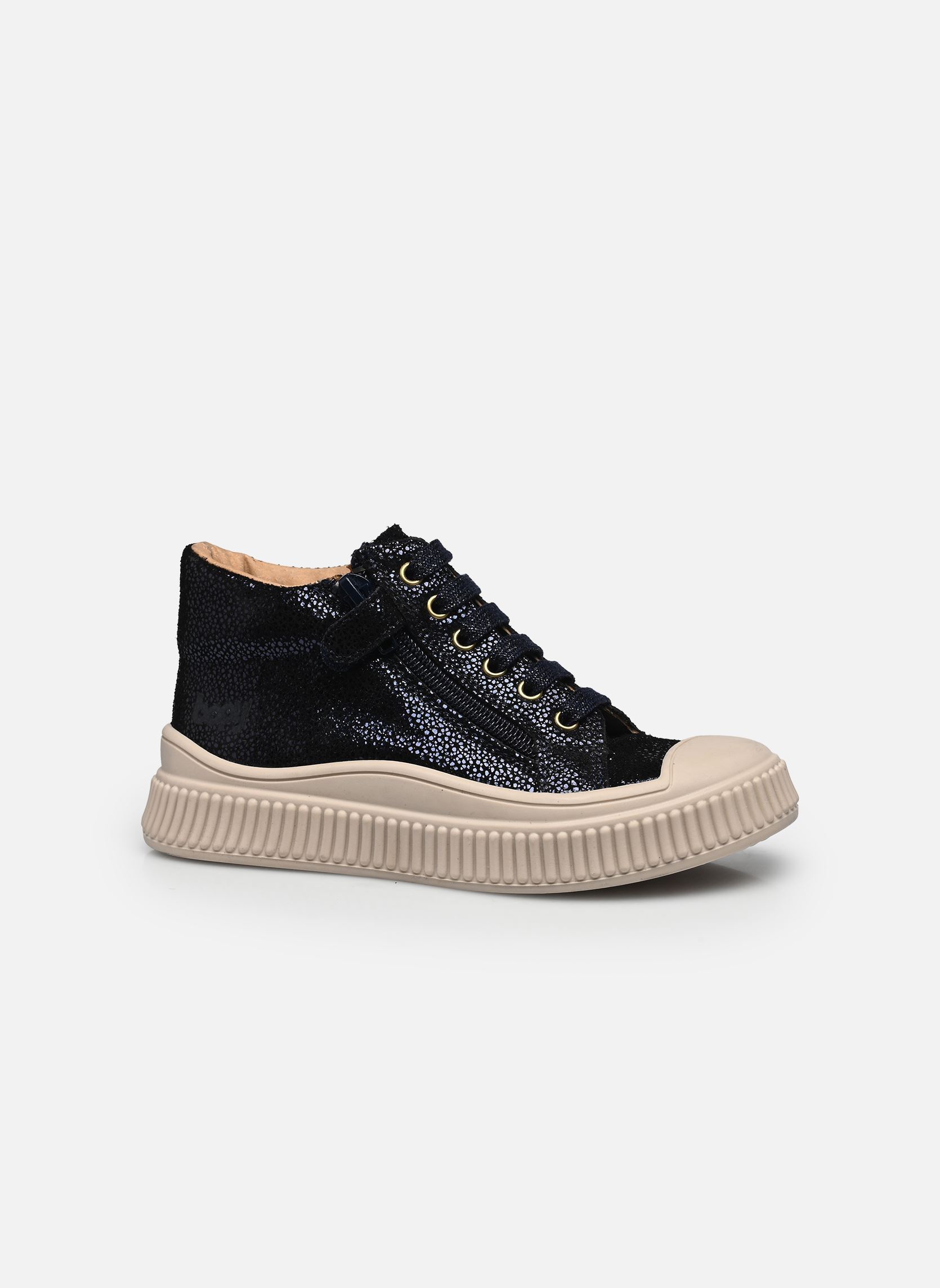 Baskets hautes Solex fille bleu Bopy Baskets hautes Solex fille bleu MARINE PAILLETE