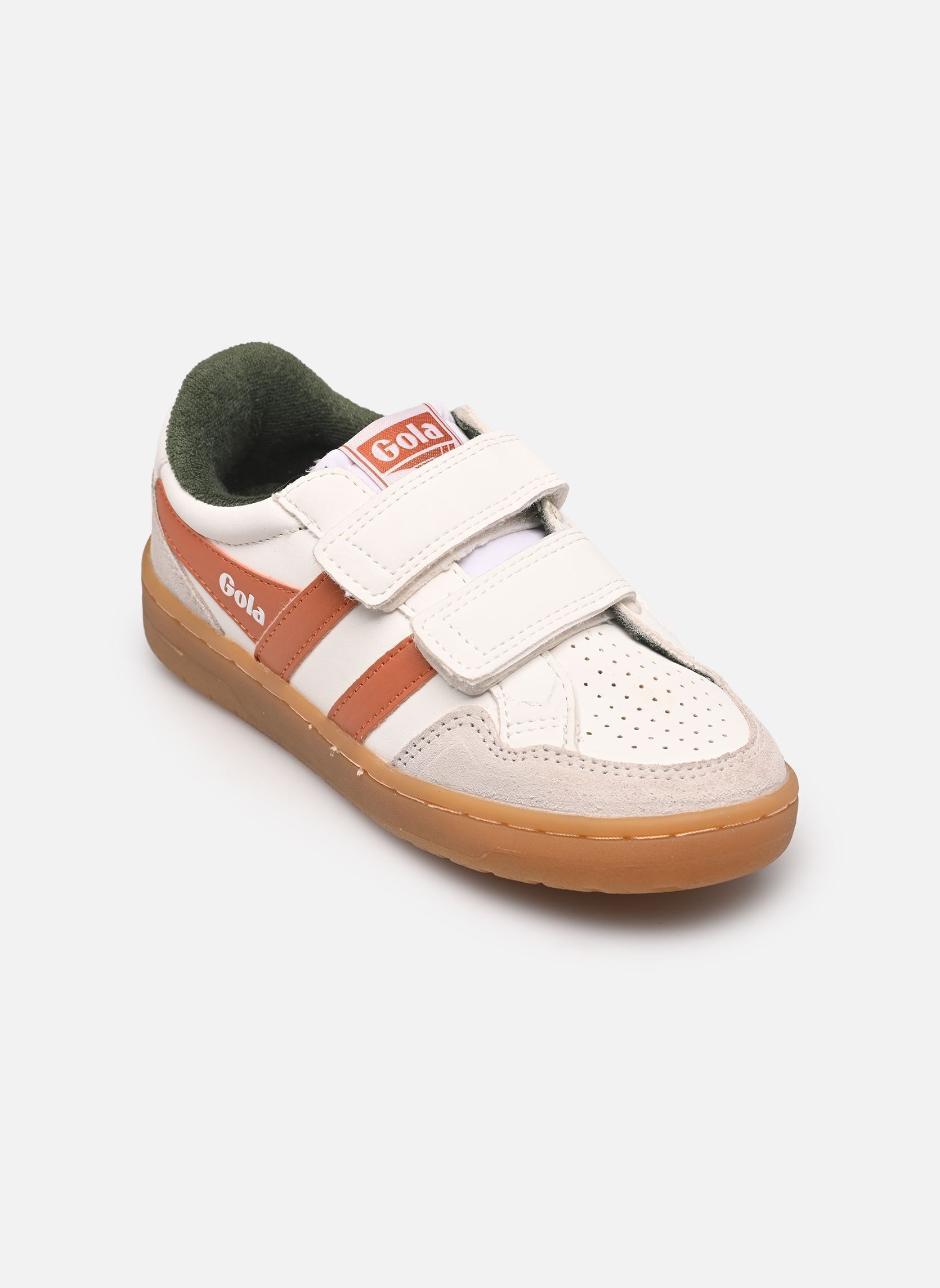 Sneakers Eagle Strap meisjes wit Gola Sneakers Eagle Strap meisjes wit WHITE/MOODY ORANGE/EVERGREEN