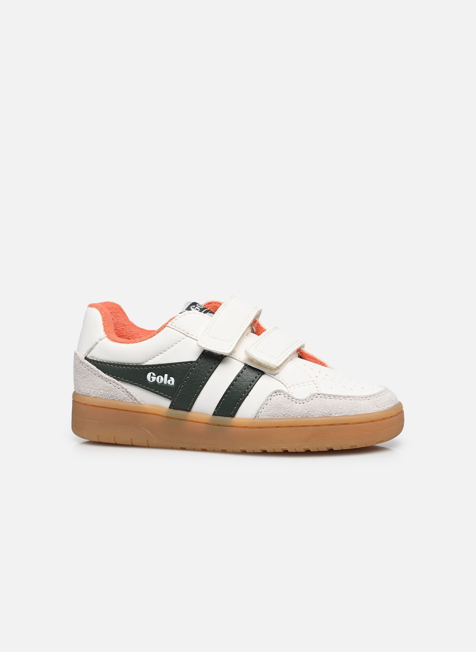 Sneakers Eagle Strap jongens wit Gola Sneakers Eagle Strap jongens wit WHITE/DARK KHAKI/MOODY ORANGE/