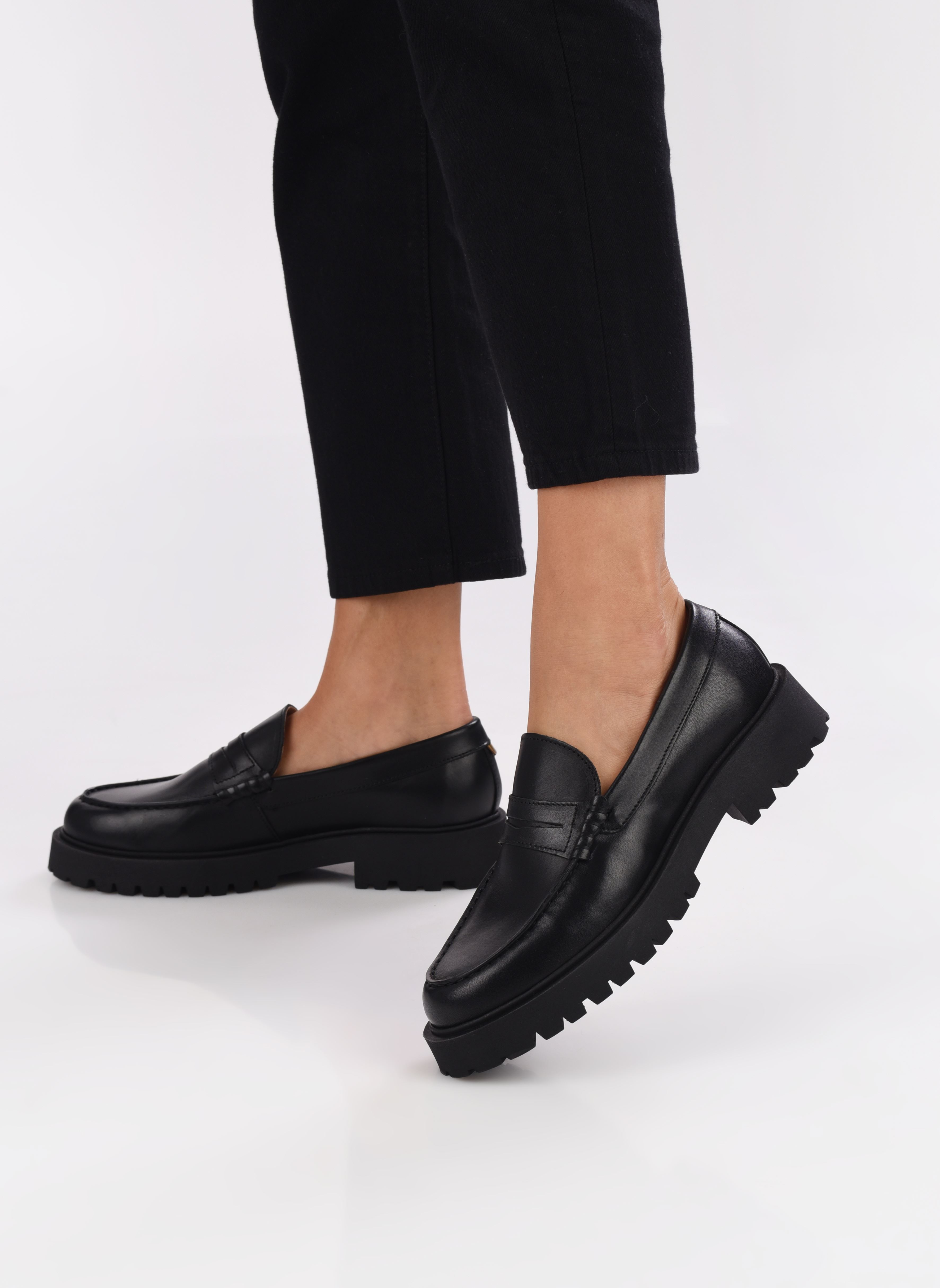 Loafer Dexter damen schwarz Alohas Loafer Dexter damen schwarz BLACK LEATHER