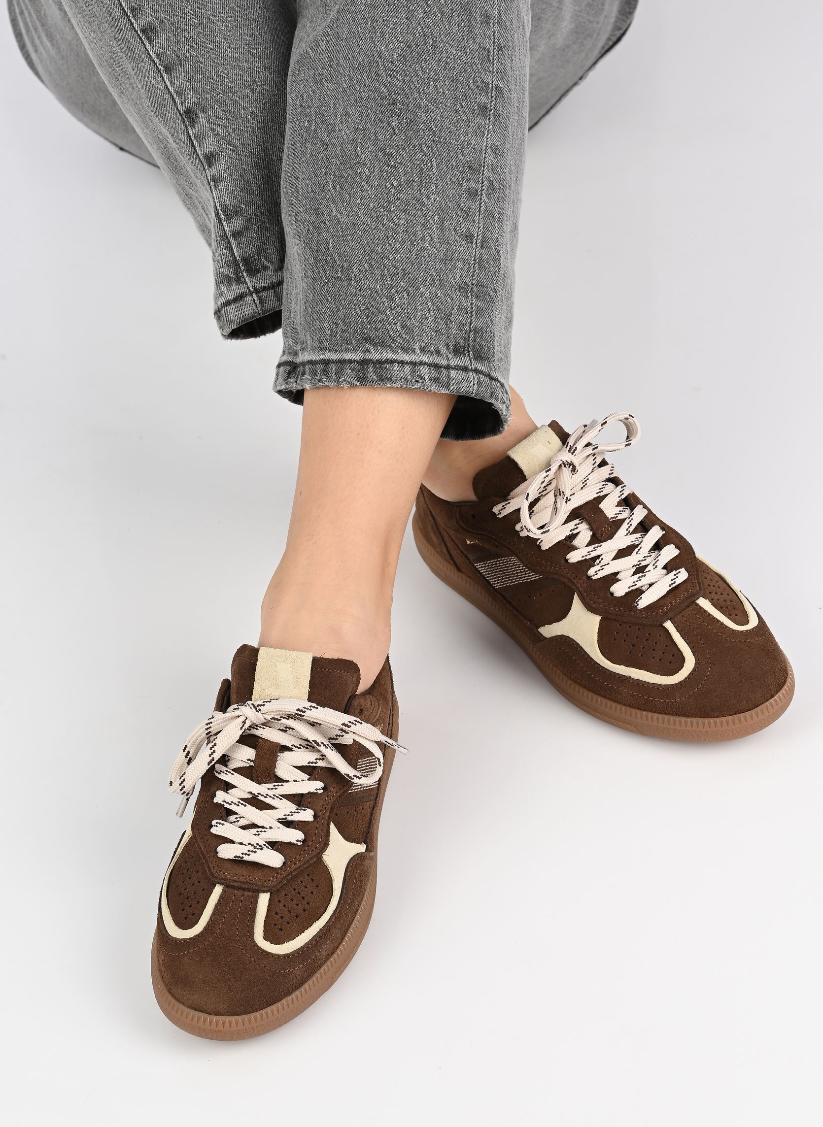 Lage sneakers Tb.490 Rife dames bruin Alohas Lage sneakers Tb.490 Rife dames bruin COCOA & OFF WHITE LEATHER