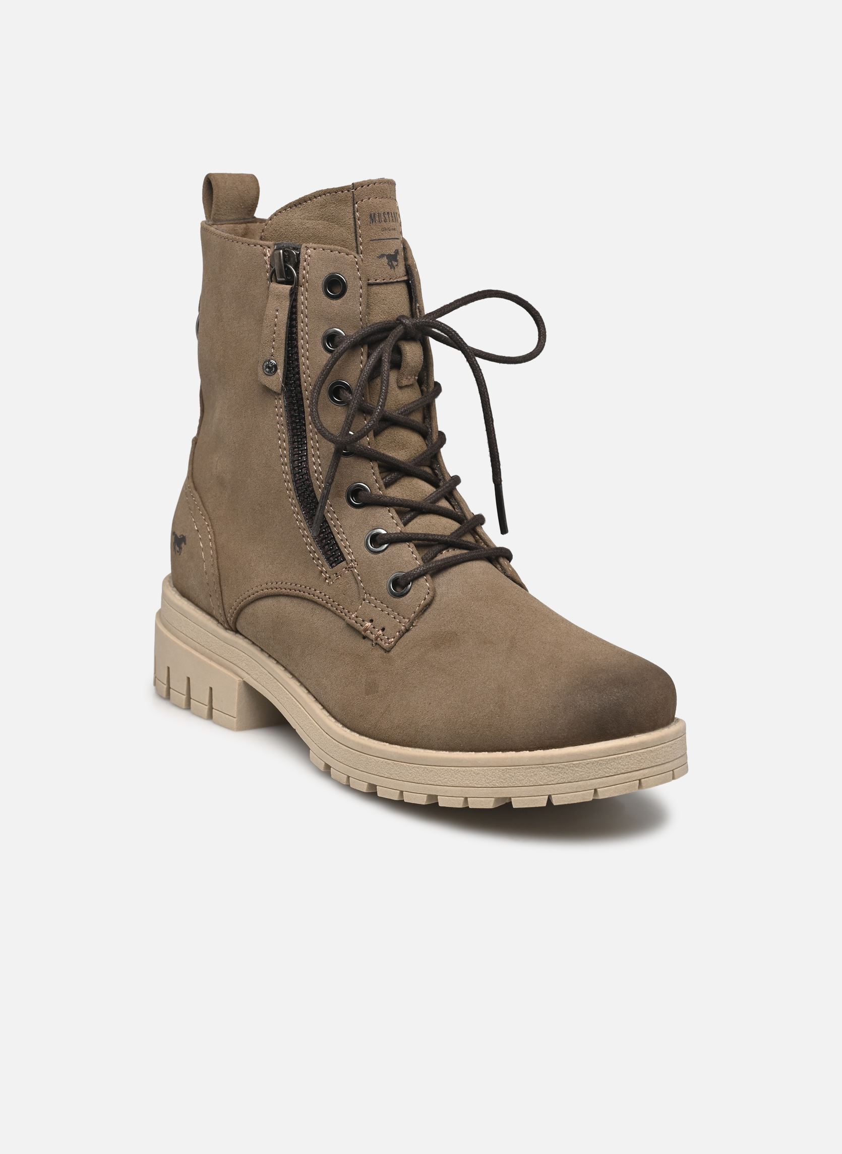 Geschnürte Stiefeletten 1397501 damen beige Mustang shoes Geschnürte Stiefeletten 1397501 damen beige Taupe