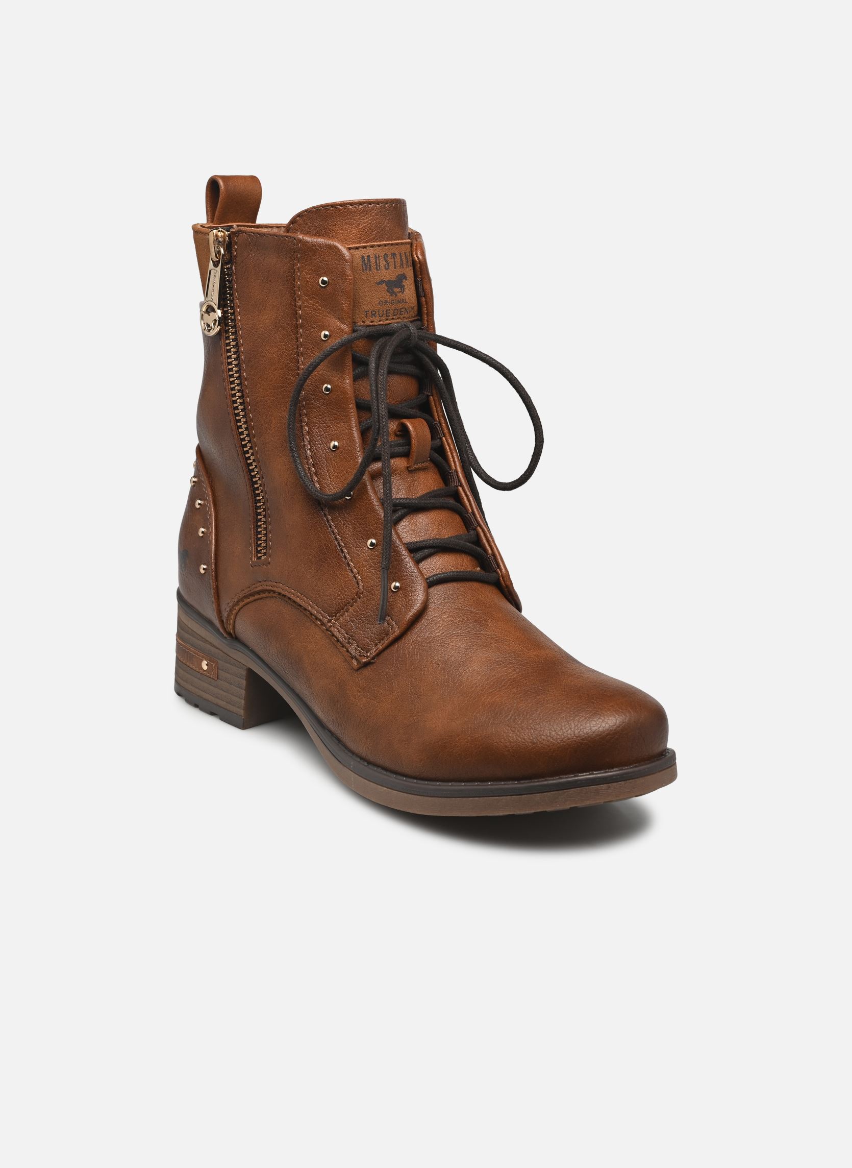 Bottines à lacets 1229522 femme marron Mustang shoes Bottines à lacets 1229522 femme marron Cognac