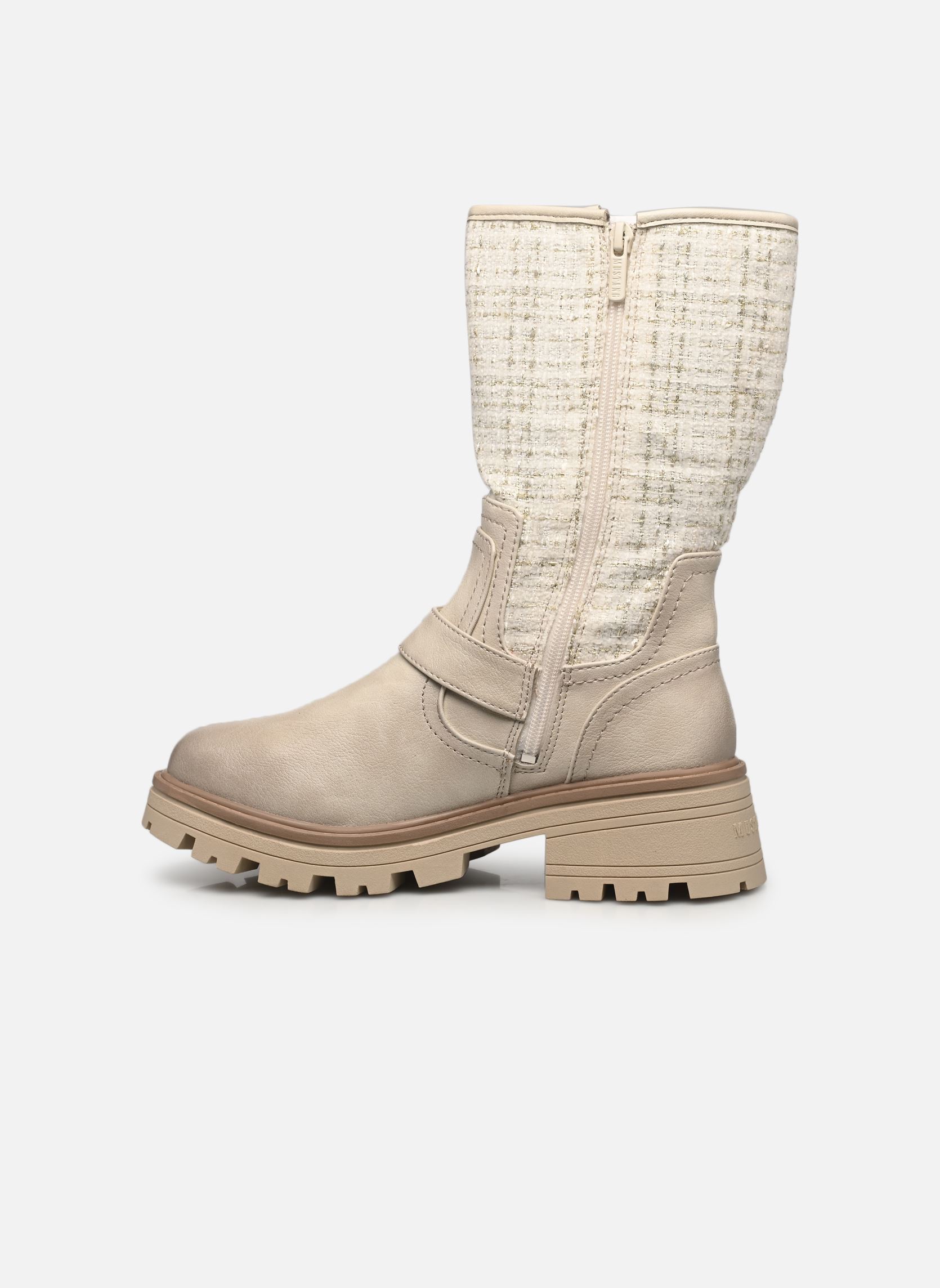 Enkellaarzen en boots 1469506 dames wit Mustang shoes Enkellaarzen en boots 1469506 dames wit Ivory