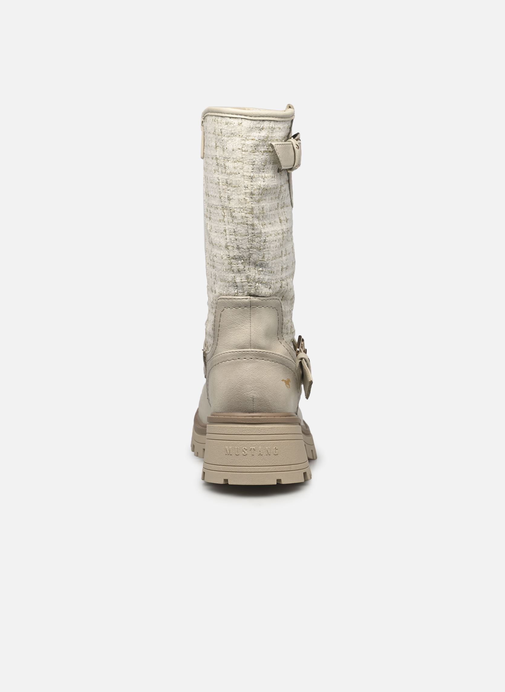Enkellaarzen en boots 1469506 dames wit Mustang shoes Enkellaarzen en boots 1469506 dames wit Ivory