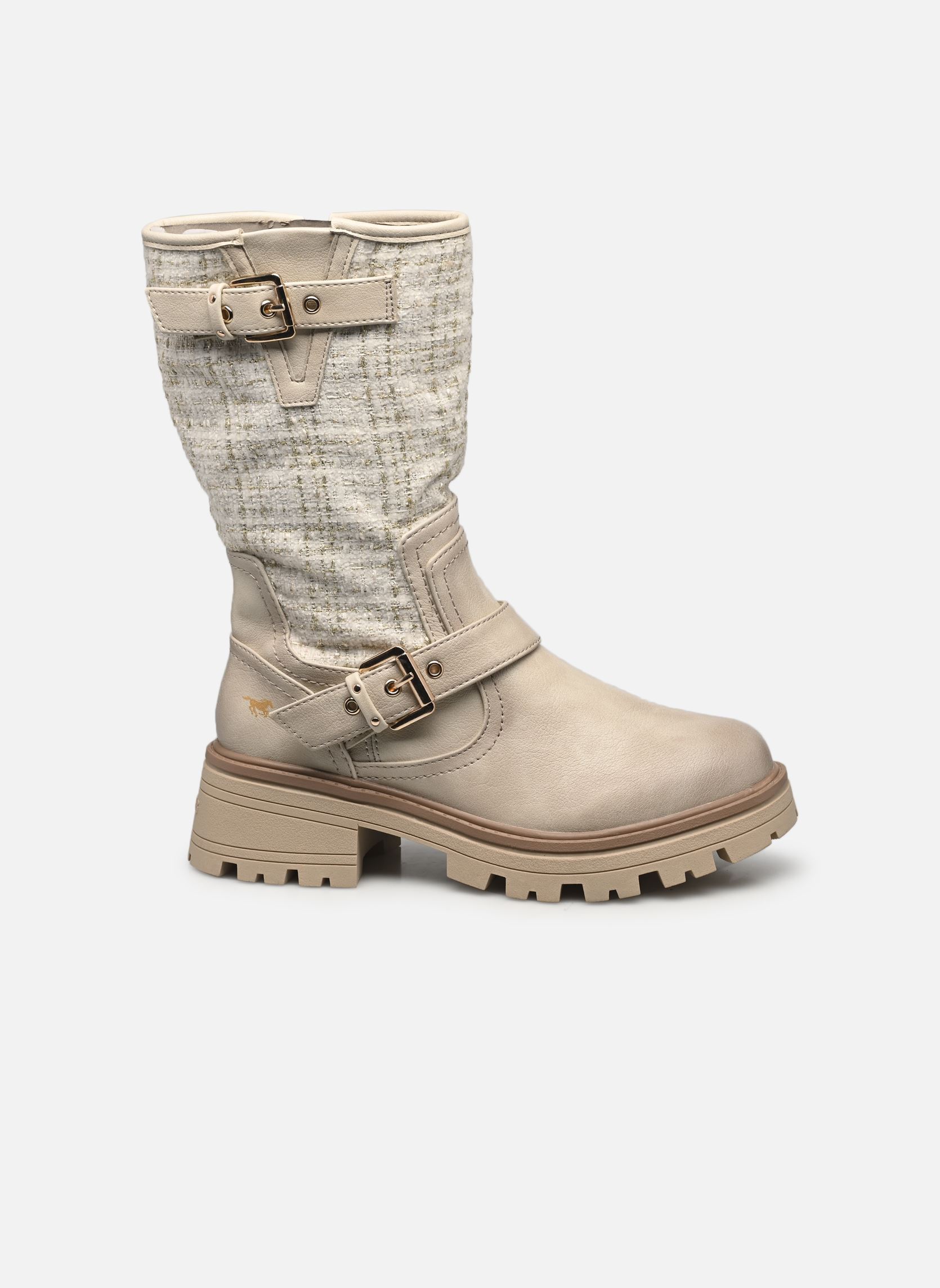 Enkellaarzen en boots 1469506 dames wit Mustang shoes Enkellaarzen en boots 1469506 dames wit Ivory