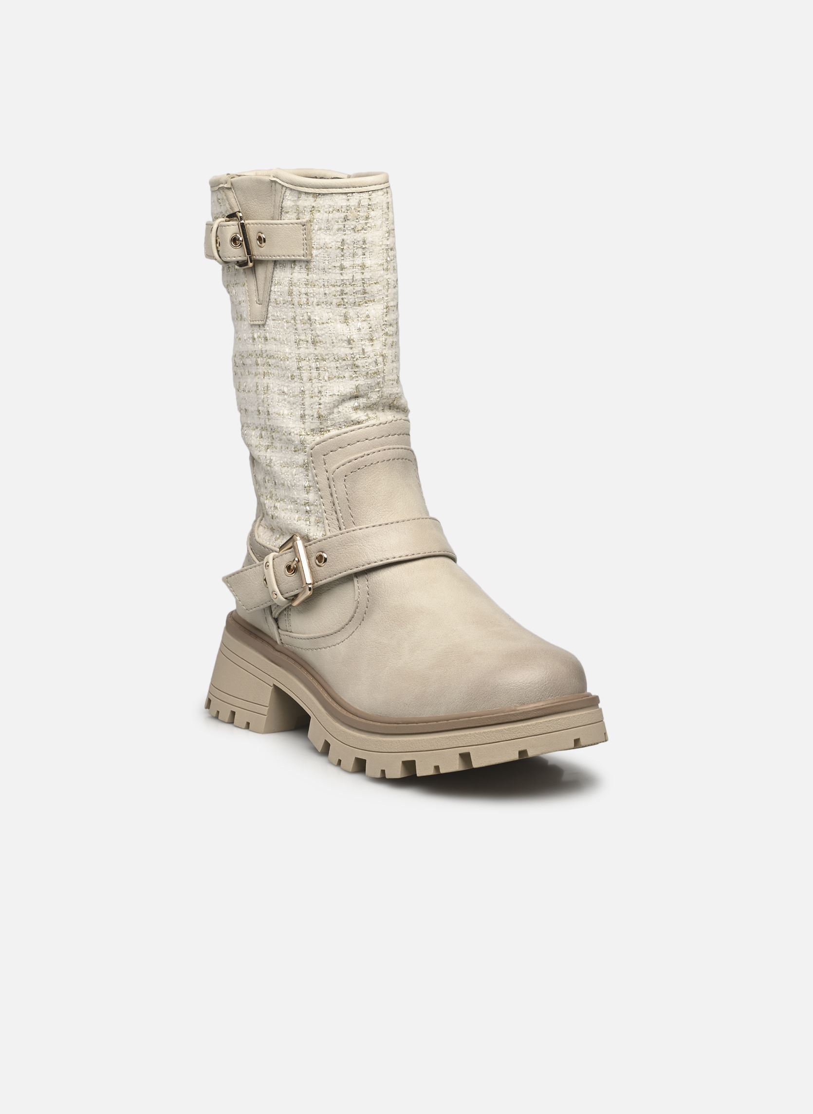 Enkellaarzen en boots 1469506 dames wit Mustang shoes Enkellaarzen en boots 1469506 dames wit Ivory