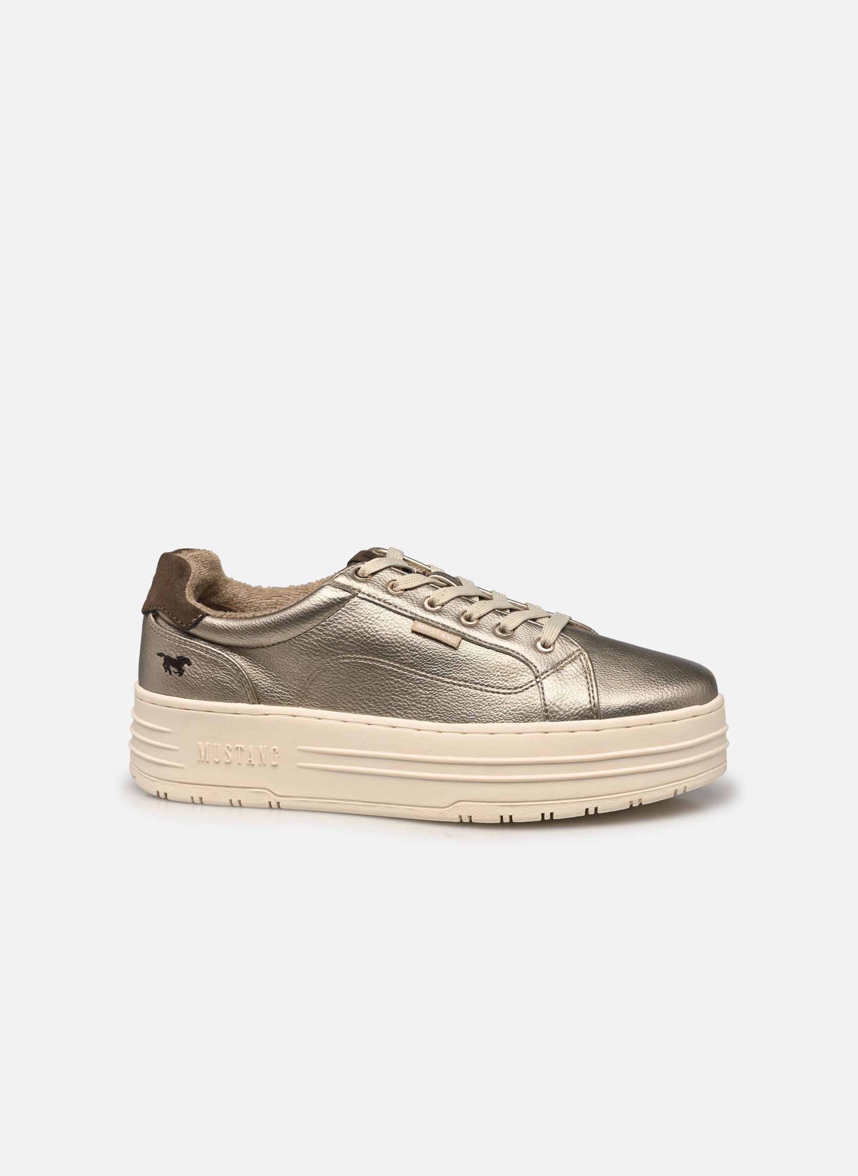 Baskets basses 1497302 femme or et bronze Mustang shoes Baskets basses 1497302 femme or et bronze Champagner