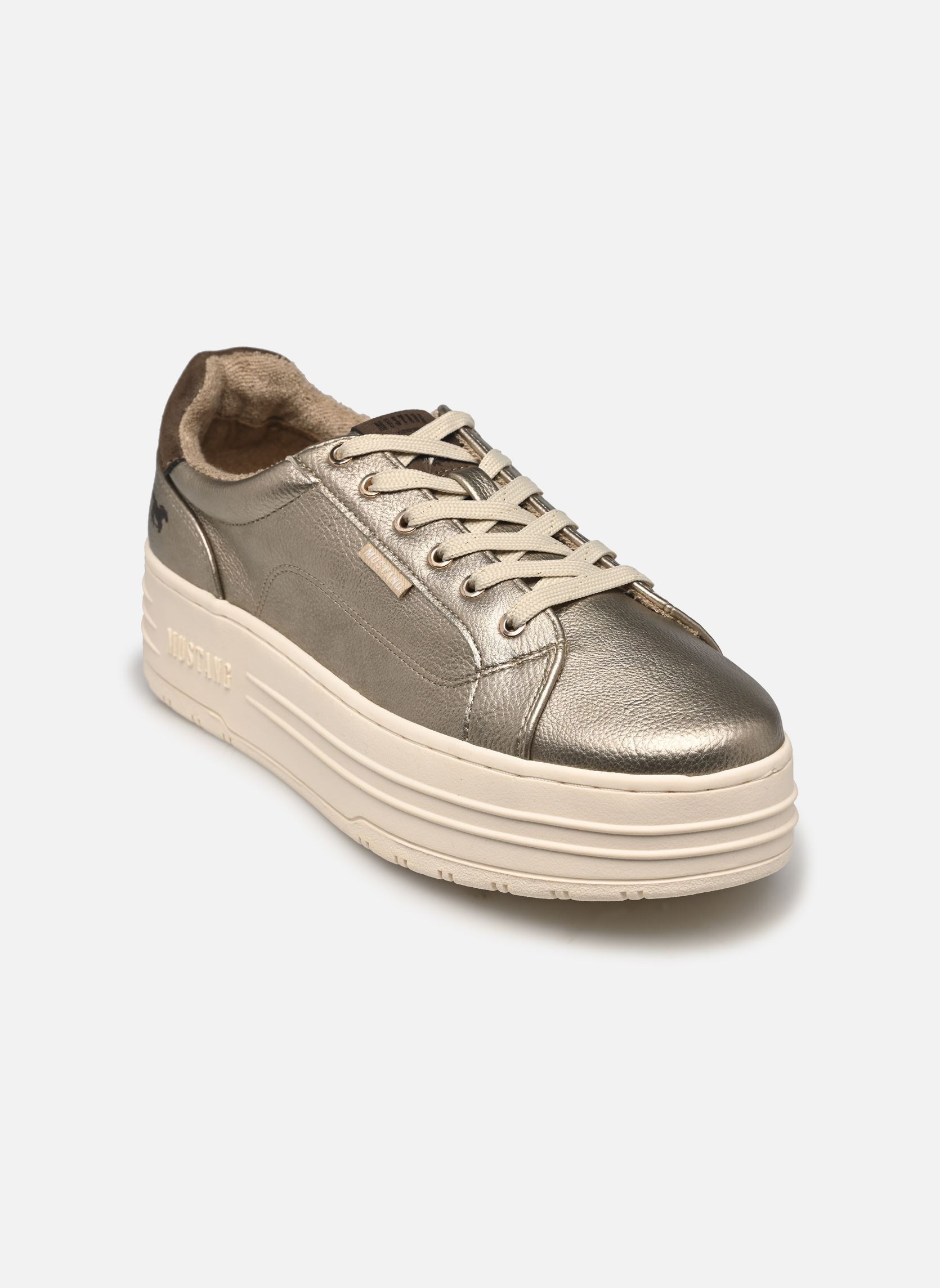 Baskets basses 1497302 femme or et bronze Mustang shoes Baskets basses 1497302 femme or et bronze Champagner