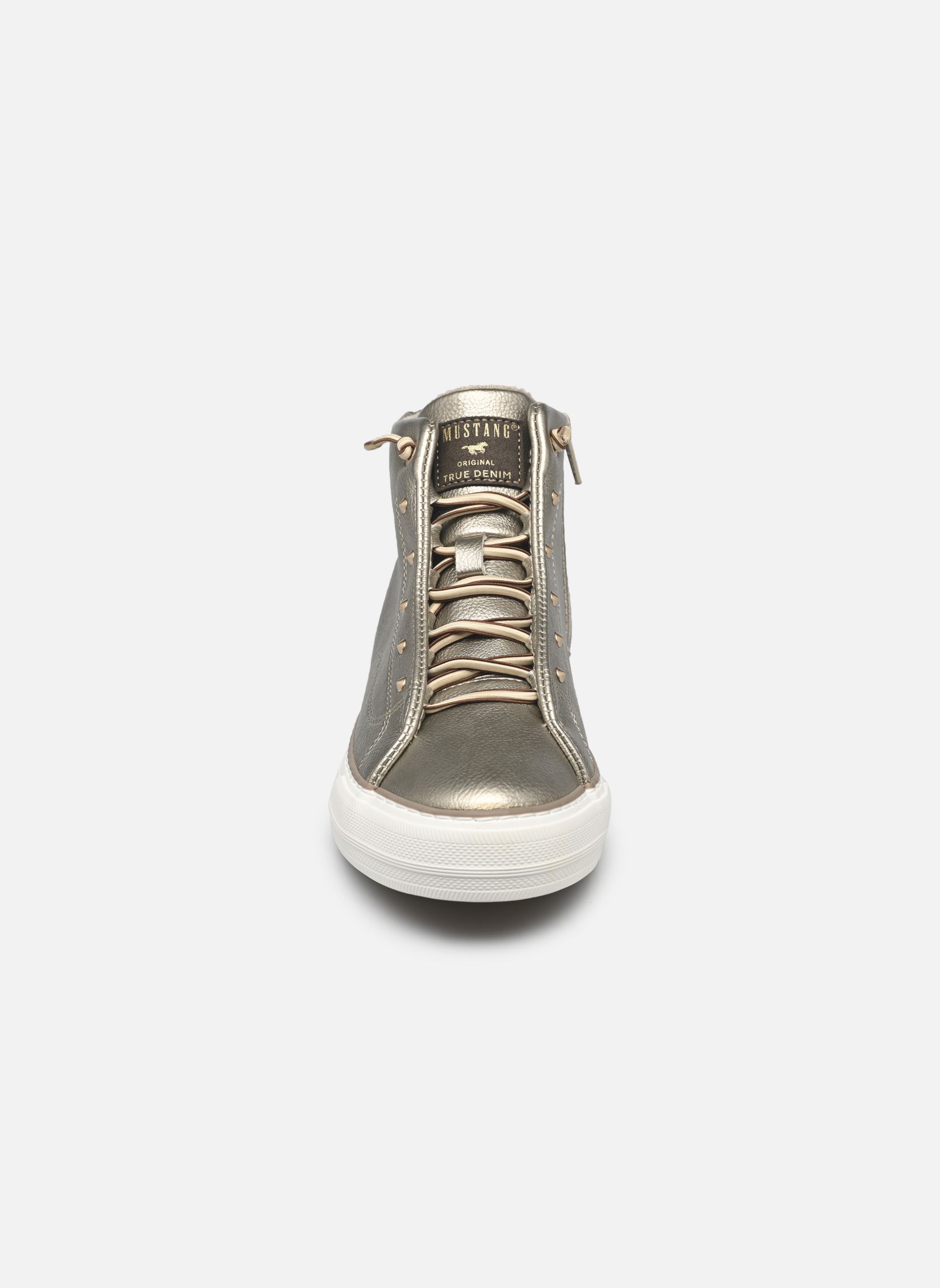 Hoge sneakers 1501501 dames goud en brons Mustang shoes Hoge sneakers 1501501 dames goud en brons CHAMPAGNER