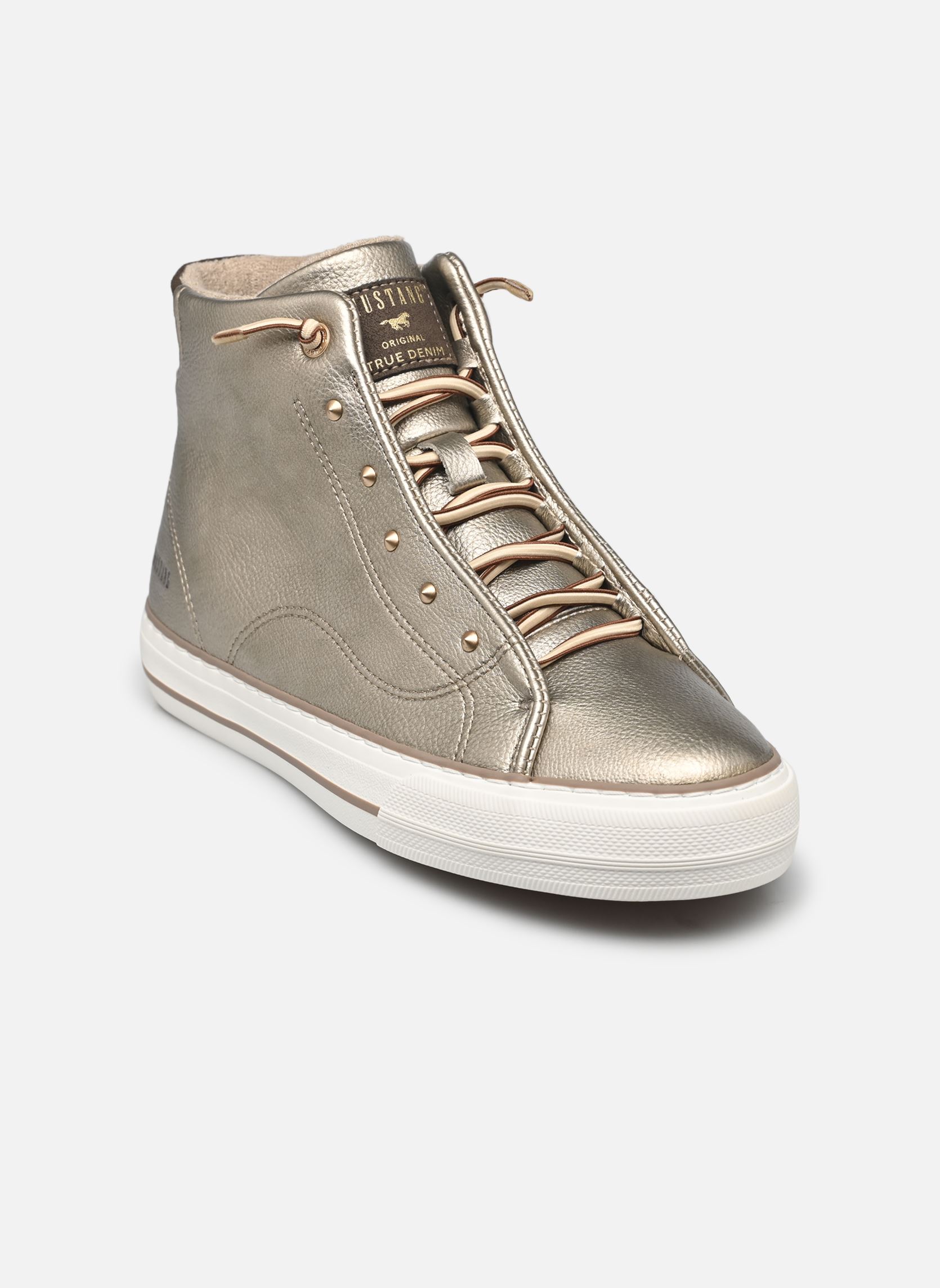 Hoge sneakers 1501501 dames goud en brons Mustang shoes Hoge sneakers 1501501 dames goud en brons CHAMPAGNER