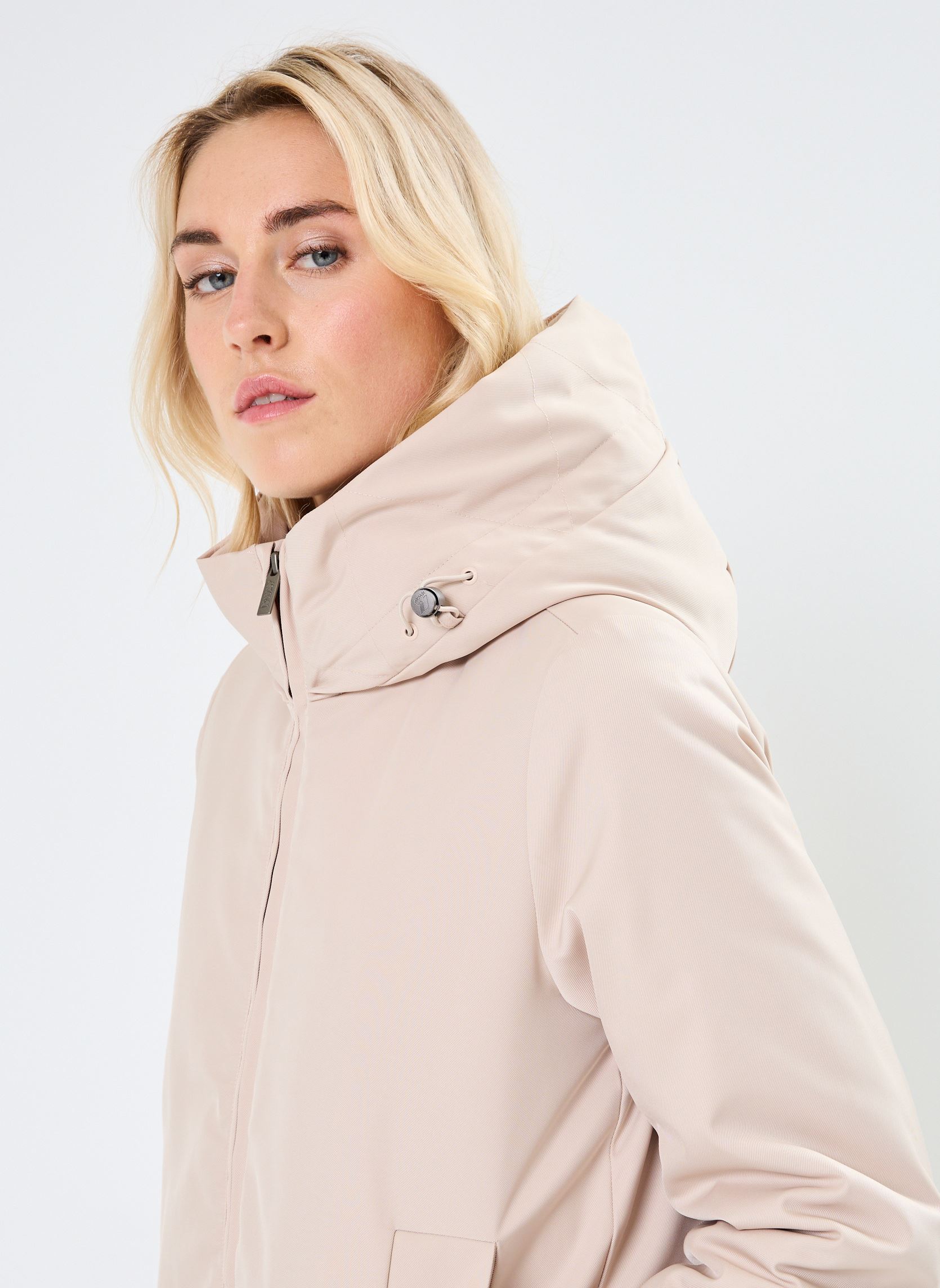 Manteaux Oller Twill Eco Fur femme beige K-Way Manteaux Oller Twill Eco Fur femme beige PINK TINT-NATURAL