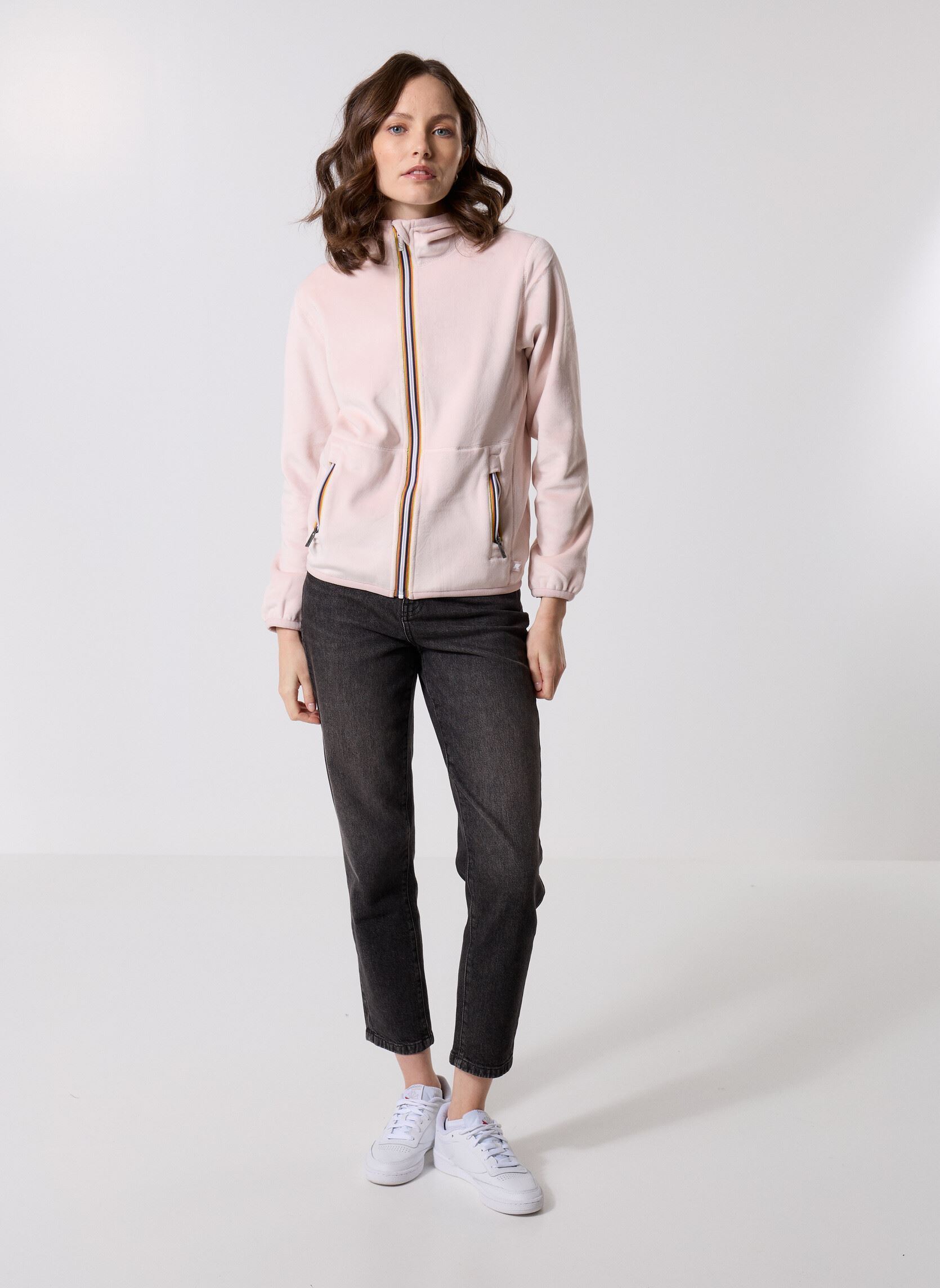 Vestes coupe-vents Lily Velour Polar Double femme rose K-Way Vestes coupe-vents Lily Velour Polar Double femme rose ROSE HUSHED - ROSE HUSHED