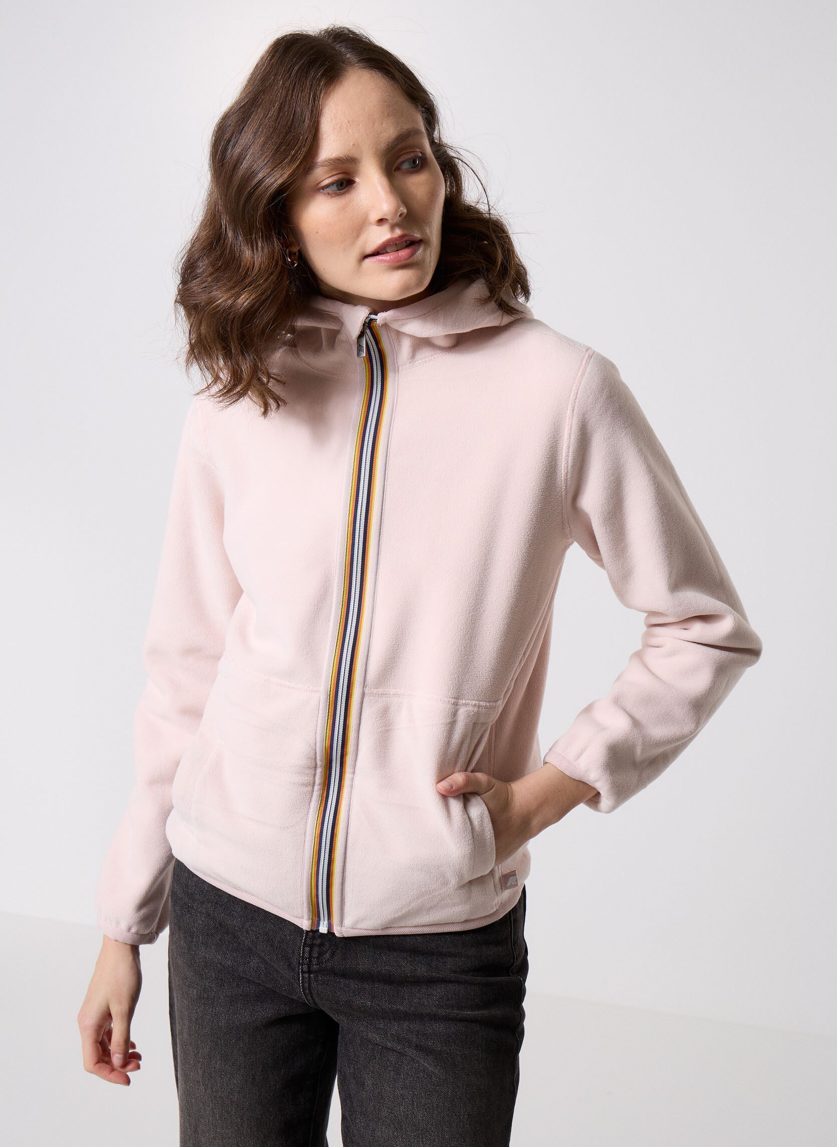 Vestes coupe-vents Lily Velour Polar Double femme rose K-Way Vestes coupe-vents Lily Velour Polar Double femme rose ROSE HUSHED - ROSE HUSHED