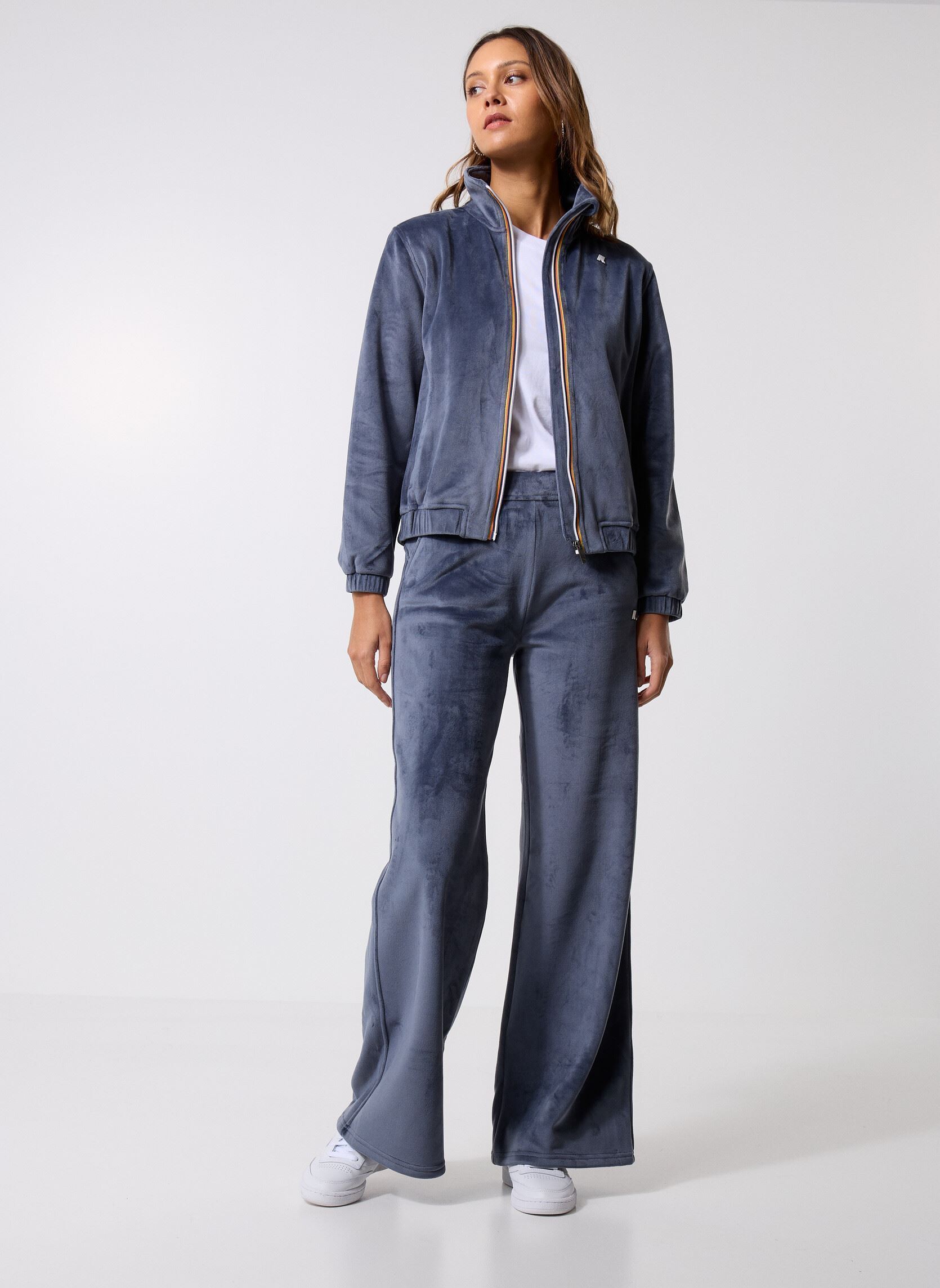 Jogginghosen Jenny Velour Polar damen blau K-Way Jogginghosen Jenny Velour Polar damen blau BLUE AIRFORCE COMBO