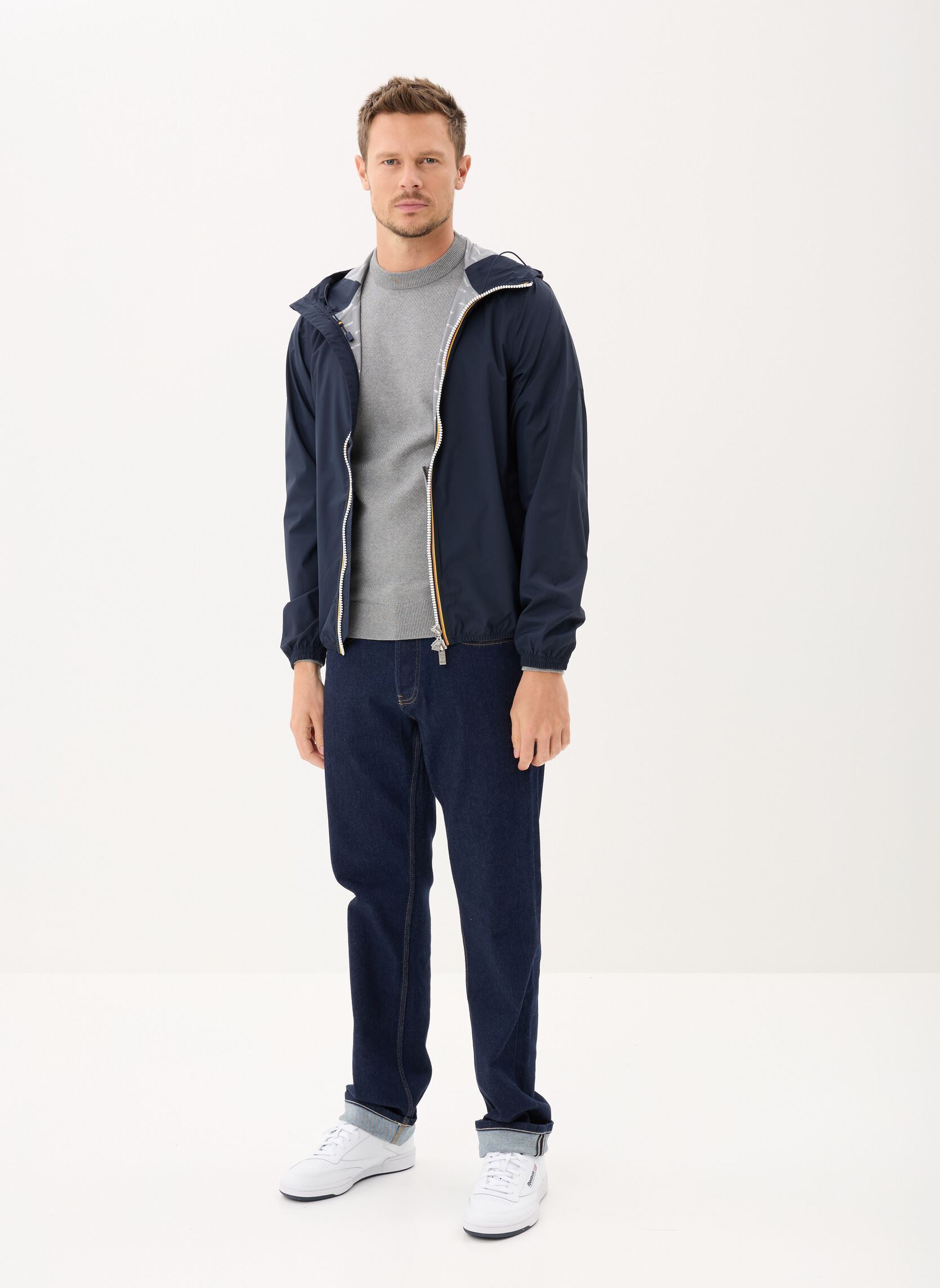 Wasserdichte Jacken Jack Stretch Dot herren blau K-Way Wasserdichte Jacken Jack Stretch Dot herren blau DEPHT BLUE