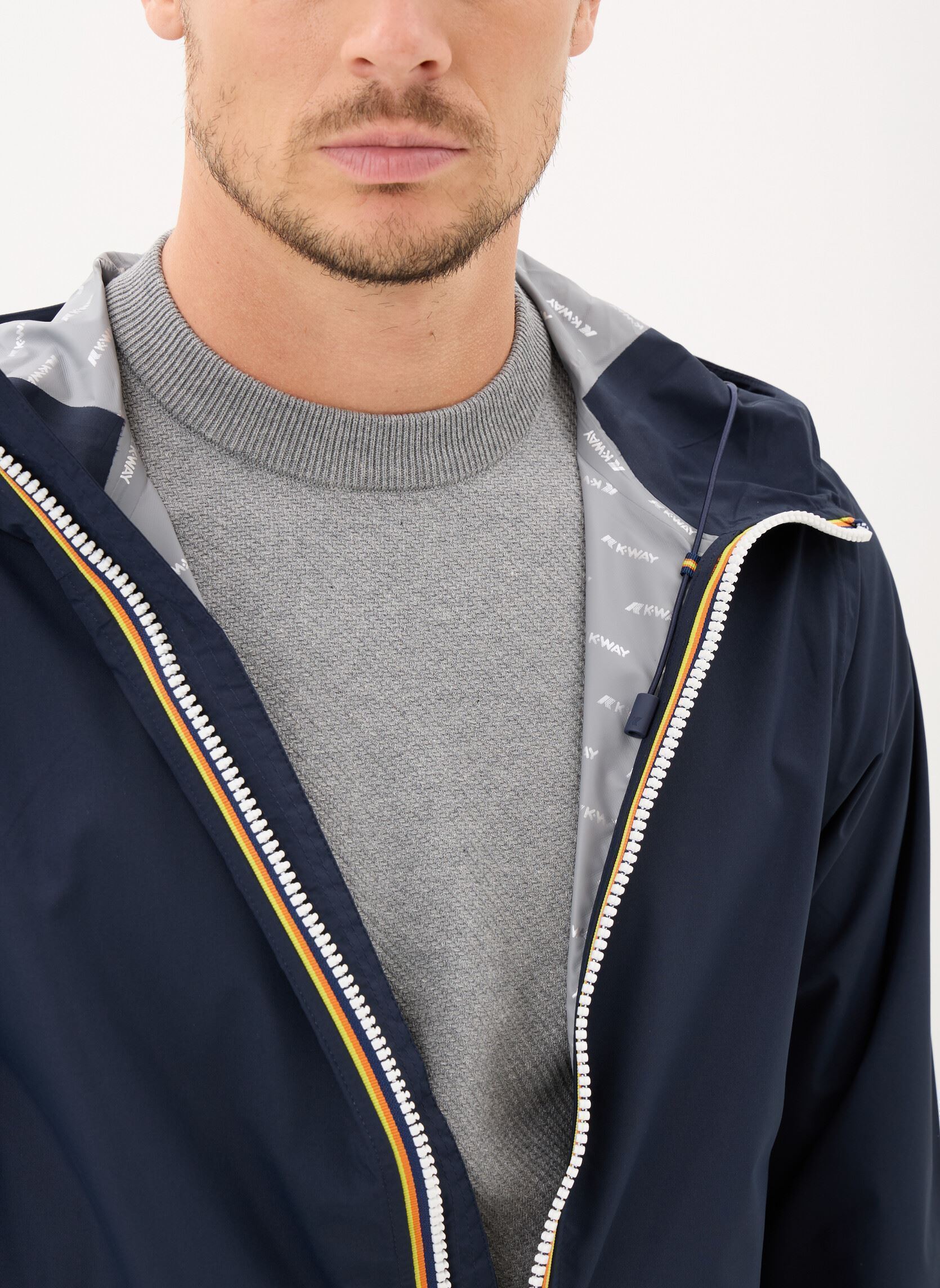 Wasserdichte Jacken Jack Stretch Dot herren blau K-Way Wasserdichte Jacken Jack Stretch Dot herren blau DEPHT BLUE
